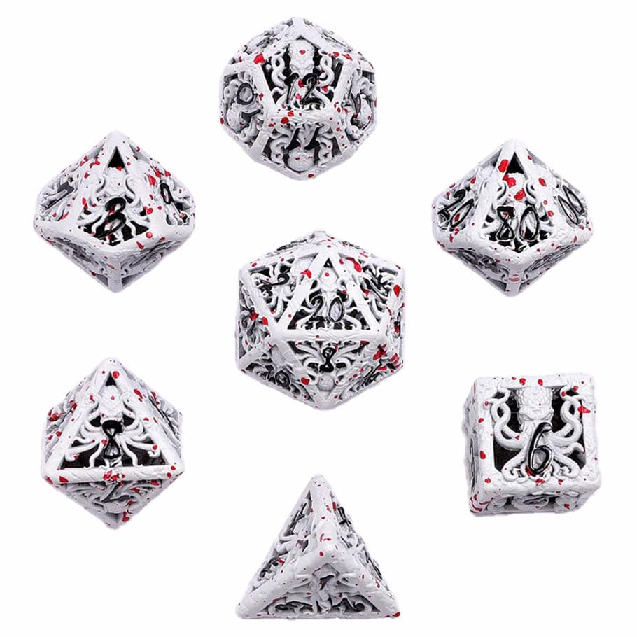 Hymgho Premium Gaming Dice Lllithids Mind Cage Dice: Blood Spatter HY00519 HYO0519
