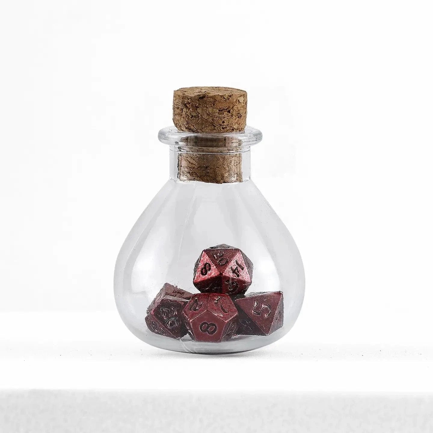 Hymgho Premium Gaming Dice > Other Dice 7-Set Unseelie (Potion Bottle) Mini Metal: Red HY00402 HYO0402
