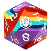 Hymgho Premium Gaming Dice > Other Dice d20 55mm Chonk (Silicone): Rainbow Realms HY00426 HYO0426