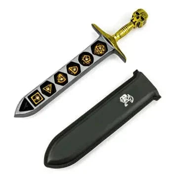 Hymgho Premium Gaming Dice > Other Dice Grim Dagger Dice Case with Sheath Cover - Gold HY00199 HY00199