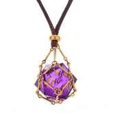 Hymgho Premium Gaming Dice > Other Dice Mysticage Dice Chain Necklace with D20 - Brown Leather Chain HYJ035 HYJ035
