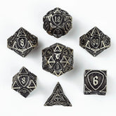 Hymgho Premium Gaming Dice > Other Dice Solid Metal Fighter Class RPG Dice Set: Ancient Bronze HY00459 HYO0459