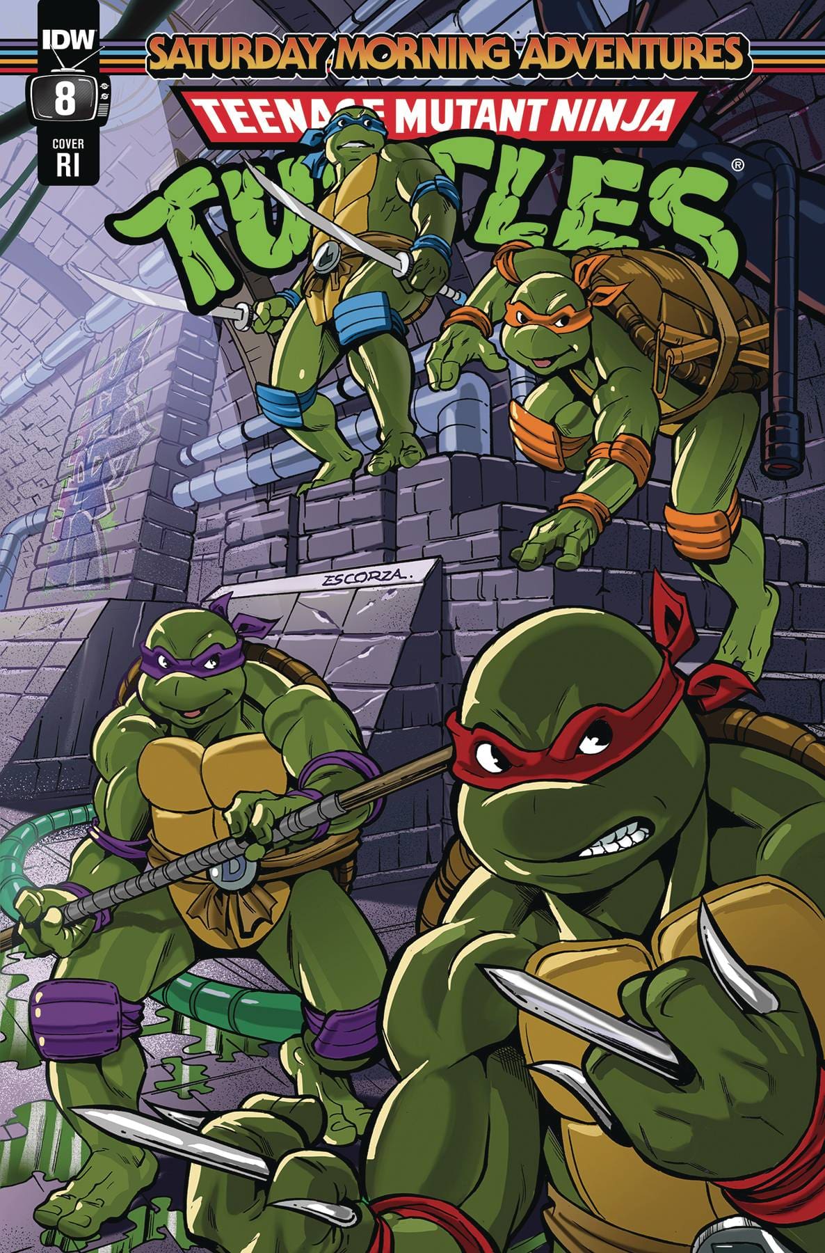 TMNT SATURDAY MORNING ADV 2023 #8 CVR C 1:10 ESCORZAS