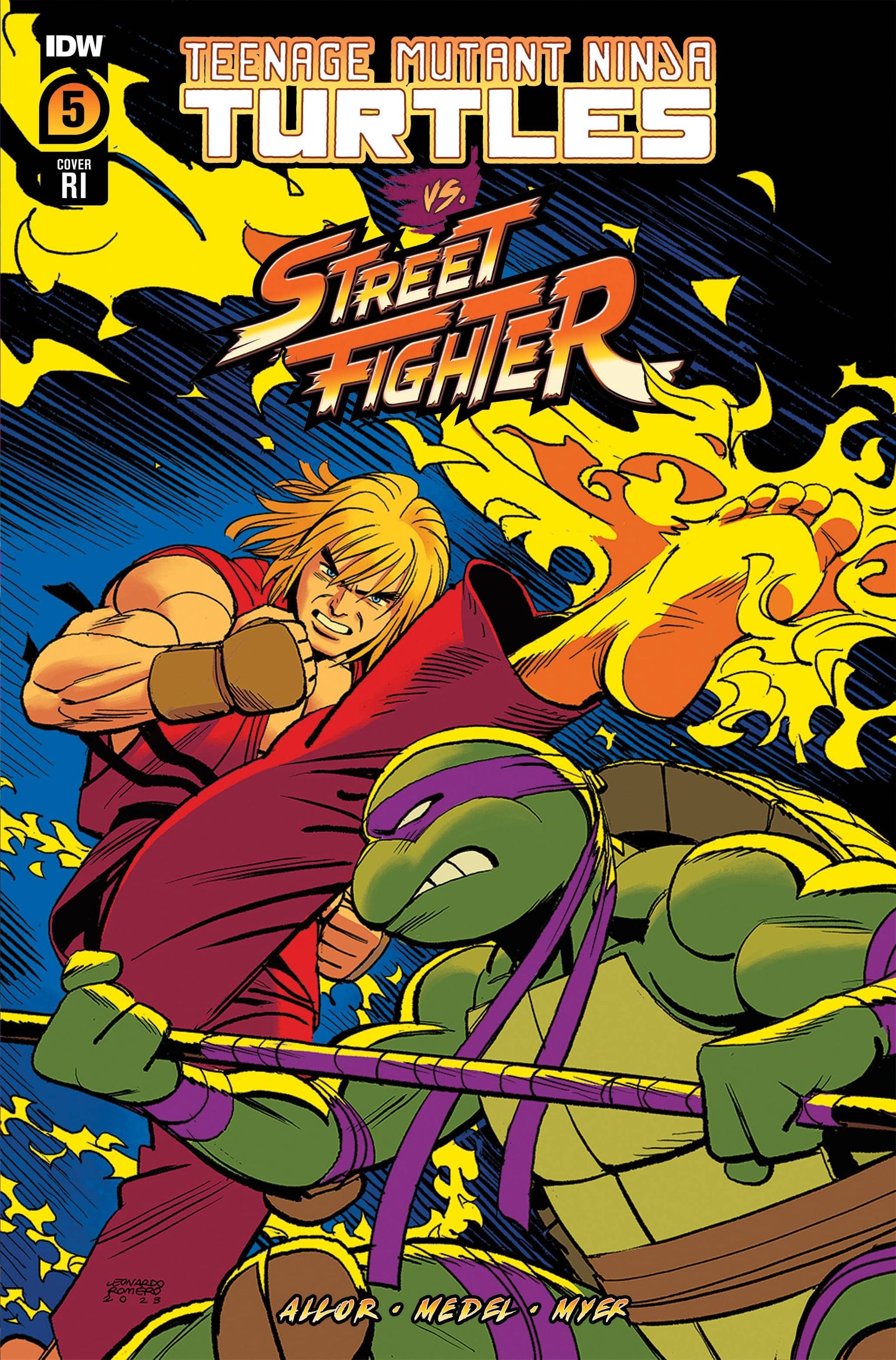 TMNT VS. STREET FIGHTER #5 (OF 5) CVR F 1:100 INCV ROMERO