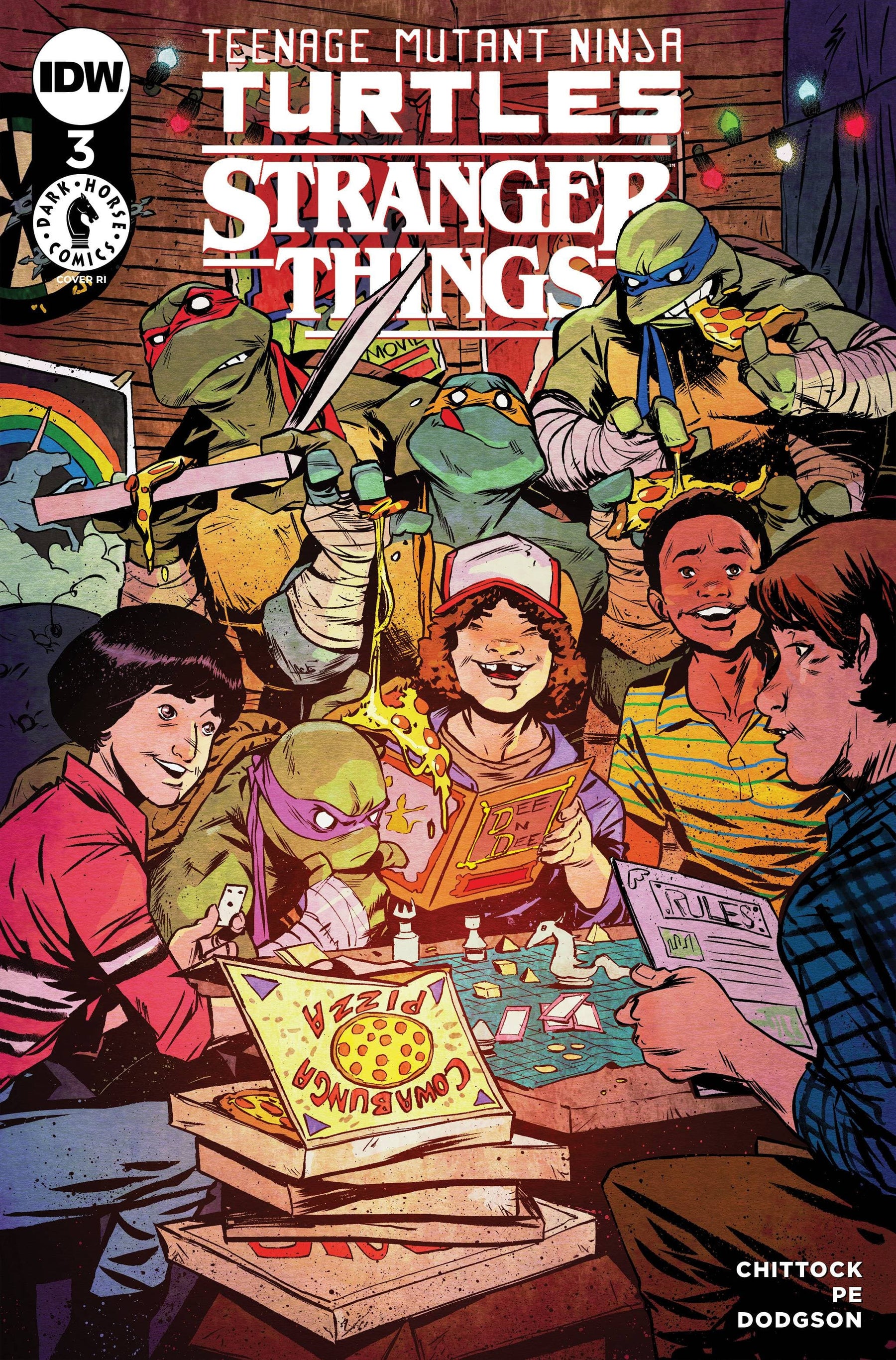 TMNT X STRANGER THINGS #3 CVR H 1:250 GREENE