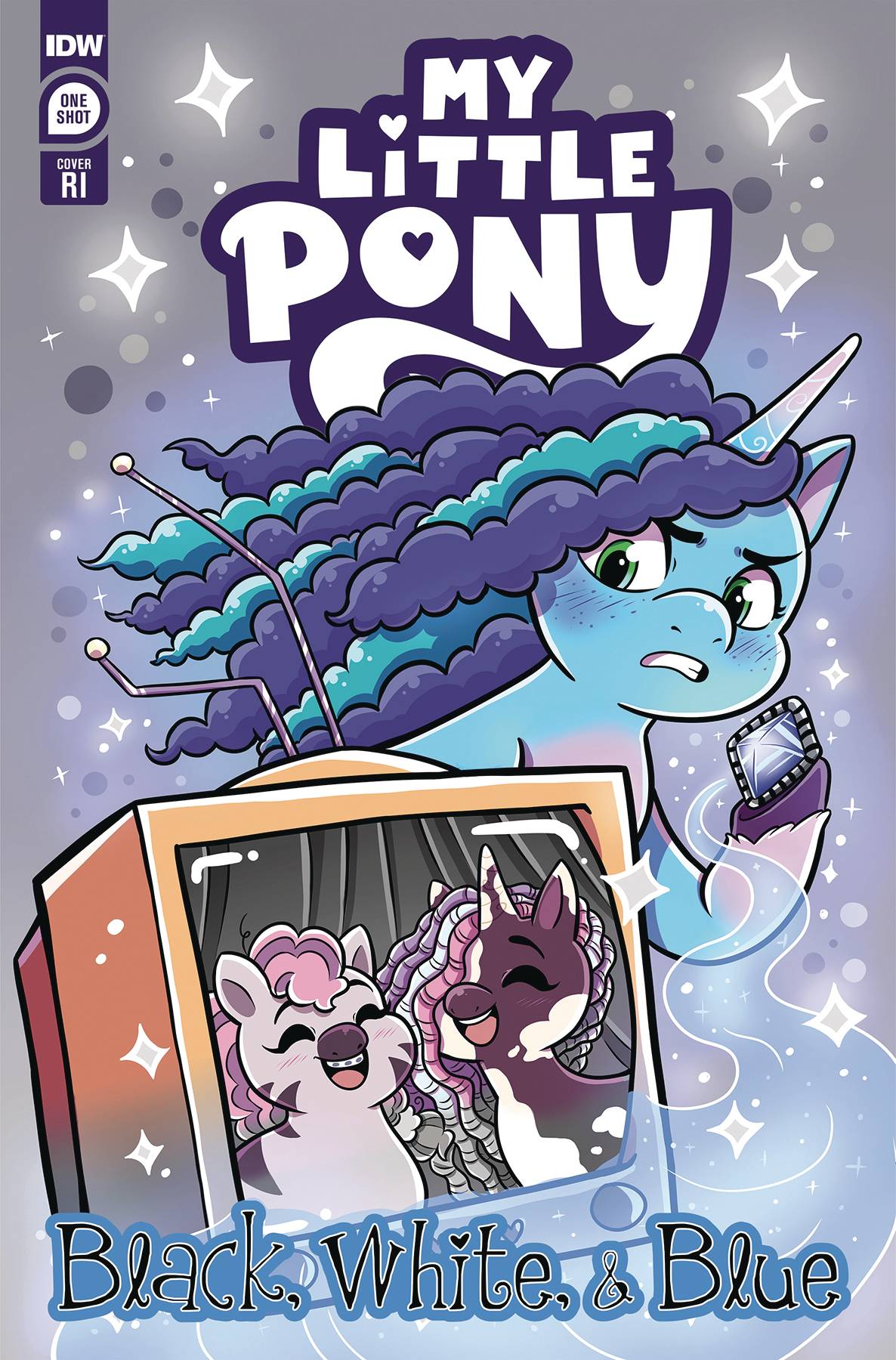 MY LITTLE PONY BLACK WHITE & BLUE #1 CVR B HALL