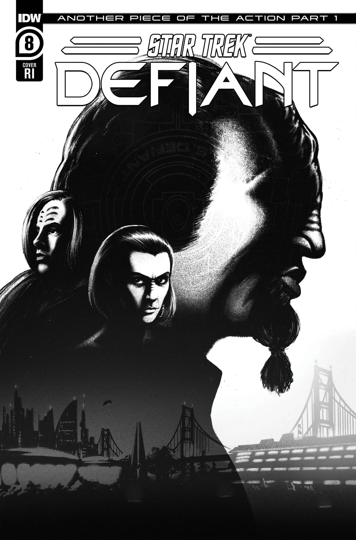 STAR TREK DEFIANT #8 CVR D 1:10 FEEHAN B&W