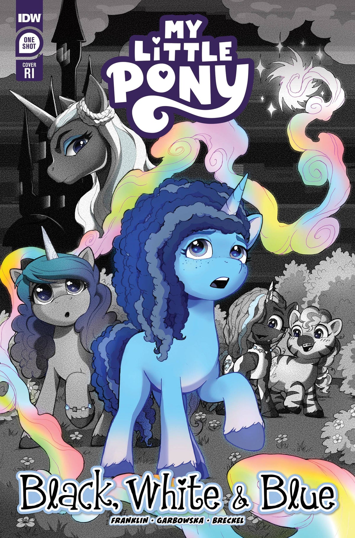 IDW-PRH Comic Books > Incentives MY LITTLE PONY BLACK WHITE & BLUE #1 CVR D 1:25 COLLER VAR 82771403220800141 AUG231365