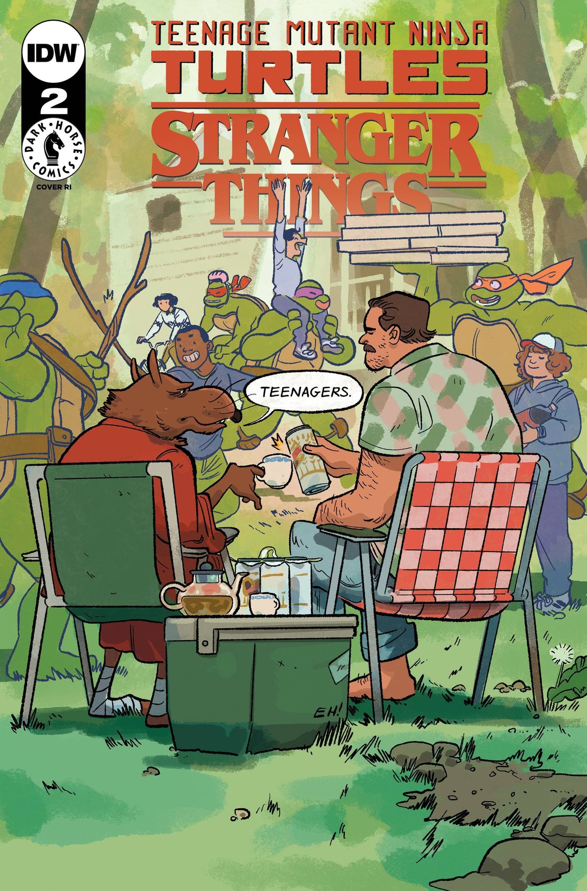 IDW-PRH Comic Books > Incentives TMNT X STRANGER THINGS #2 CVR H 1:250 INCV VAR CAMPBELL 82771403176800281 JUN231499