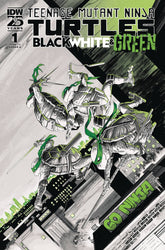 IDW-PRH Comic Books TMNT BLACK WHITE & GREEN #1 CVR A SHALVEY 82771403298700111 MAR241182