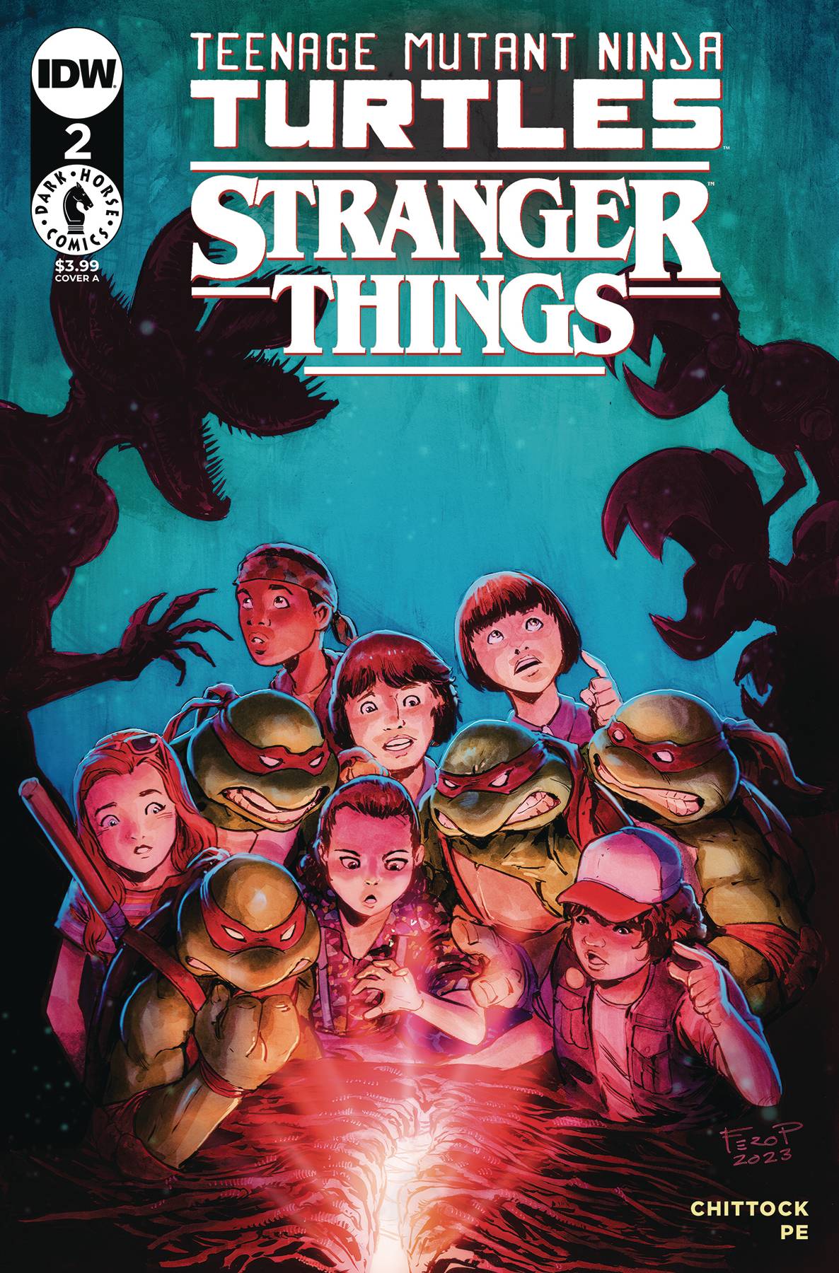 IDW-PRH Comic Books TMNT X STRANGER THINGS #2 CVR A PE 82771403176800211 JUN231492