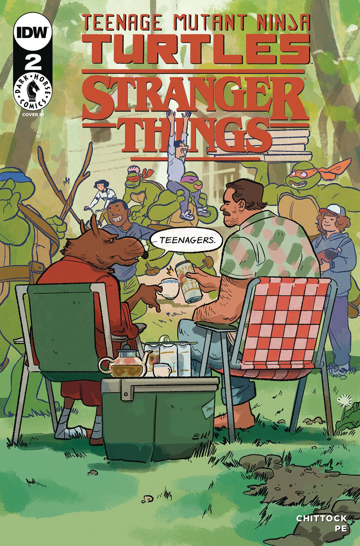 IDW-PRH Comic Books > Incentives TMNT X STRANGER THINGS #2 CVR I 500 HENDERSON 82771403176800291 JUN231500