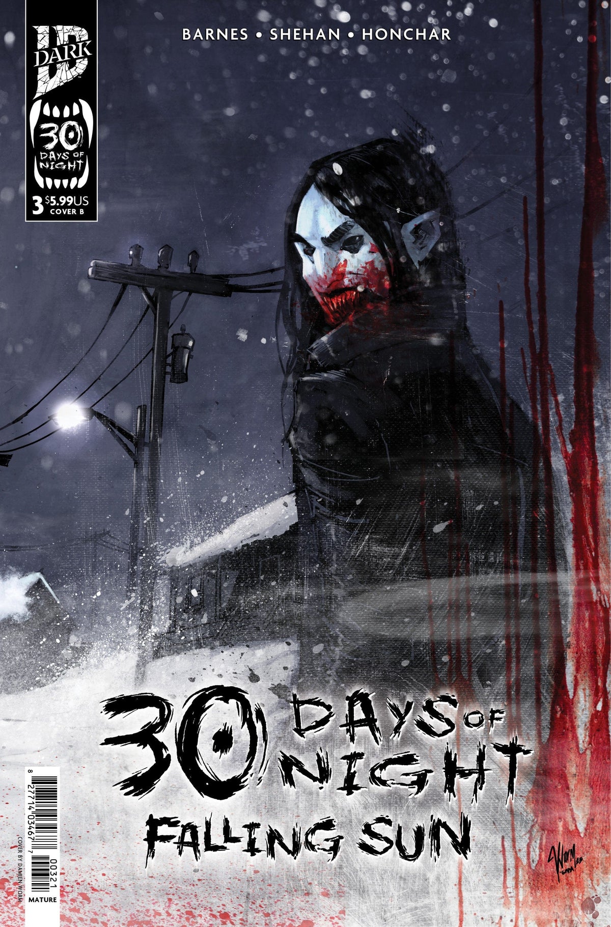 IDW Publishing Comic Books 30 Days of Night: Falling Sun #3 Variant B (Damien Worm) 82771403467700321 PRH-82771403467700321