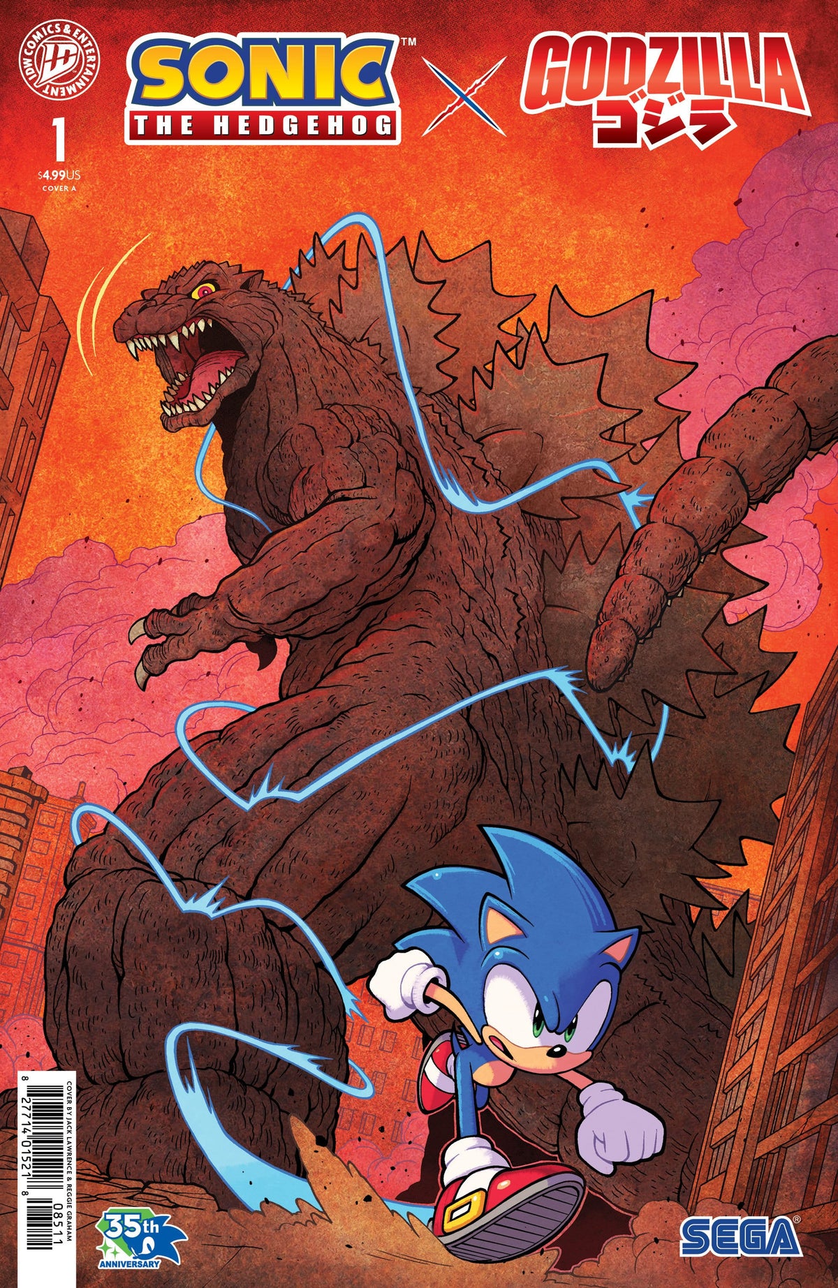 IDW Publishing Comic Books > Bundle SONIC THE HEDGEHOG X GODZILLA #1 - BUNDLE TE-PRH-82771403548300111-BUNDLE