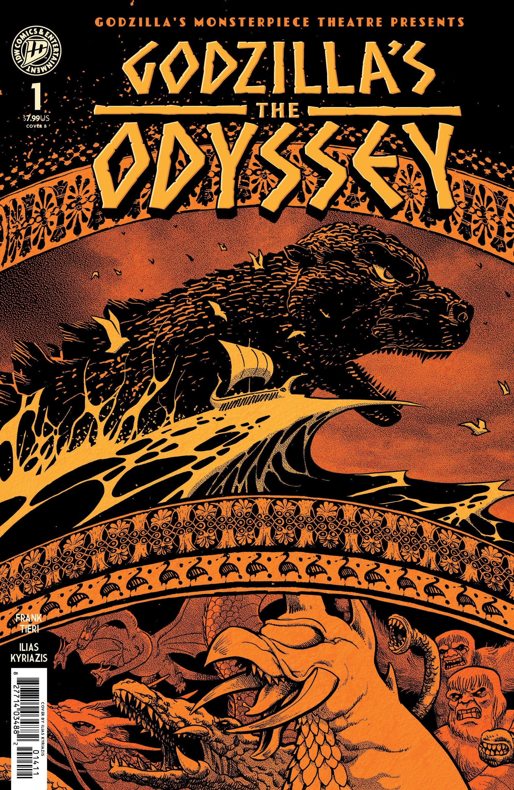 IDW Publishing Comic Books Godzilla‚Äôs Monsterpiece Theatre Presents: Godzilla‚Äôs The Odyssey Variant B (Kyriazis) 82771403535300121 PRH-82771403535300121