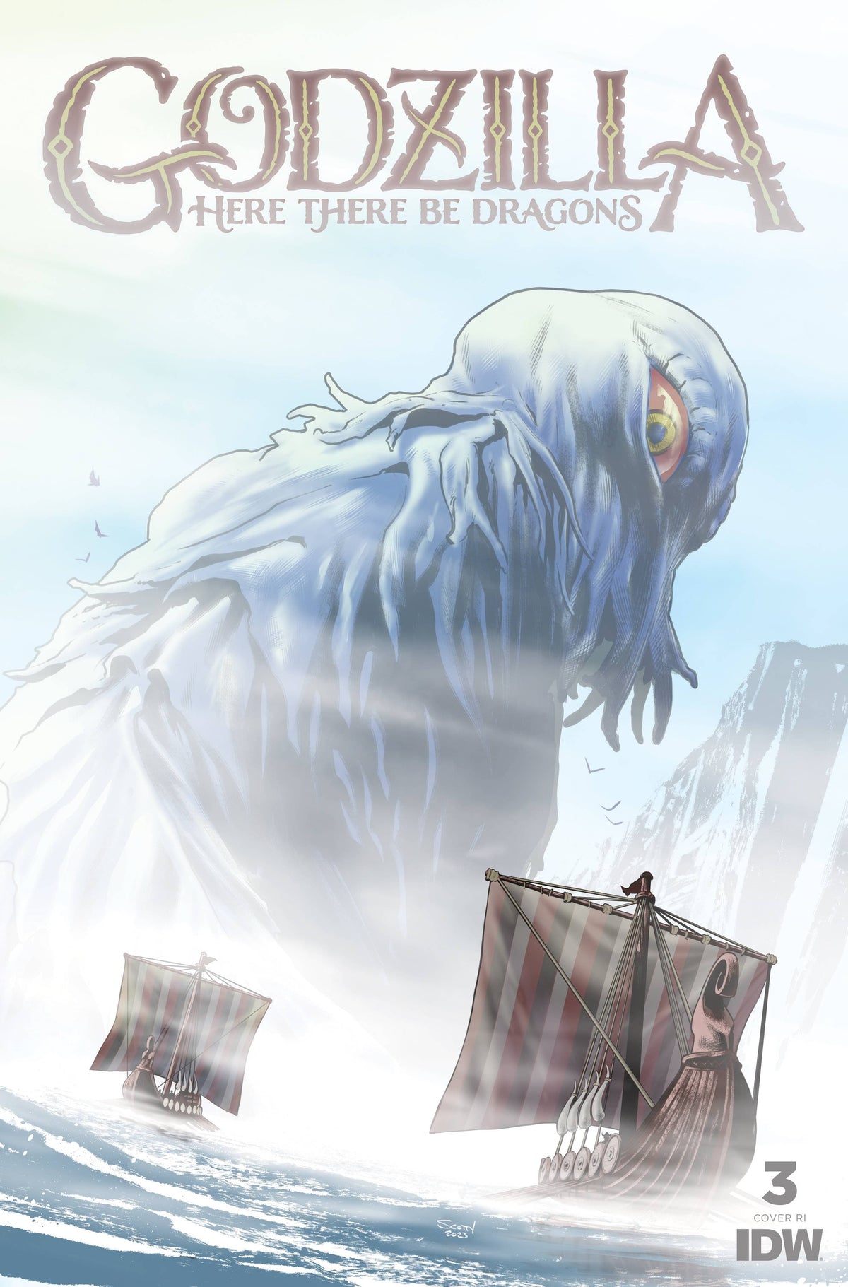 IDW Publishing Comic Books GODZILLA HERE THERE BE DRAGONS #3 CVR D 1:25 INCV GODLEWSKI 82771403162100341
