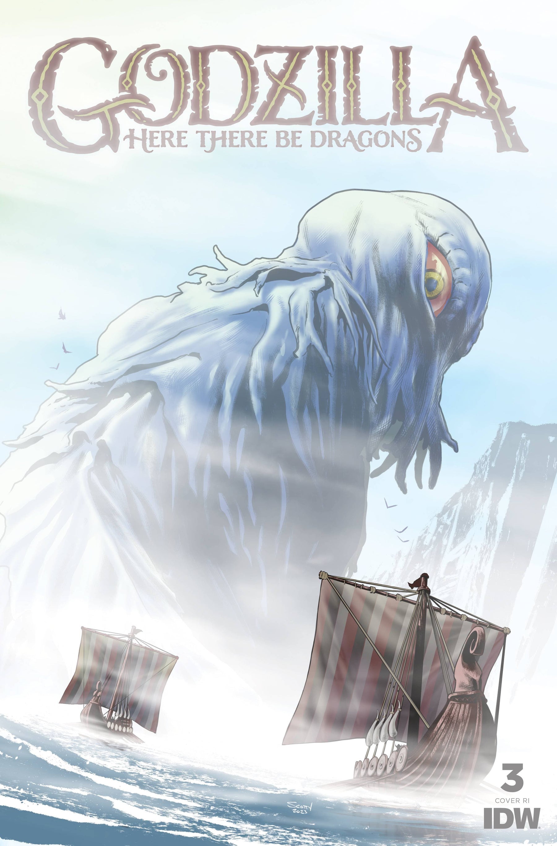 GODZILLA HERE THERE BE DRAGONS #3 CVR D 1:25 INCV GODLEWSKI