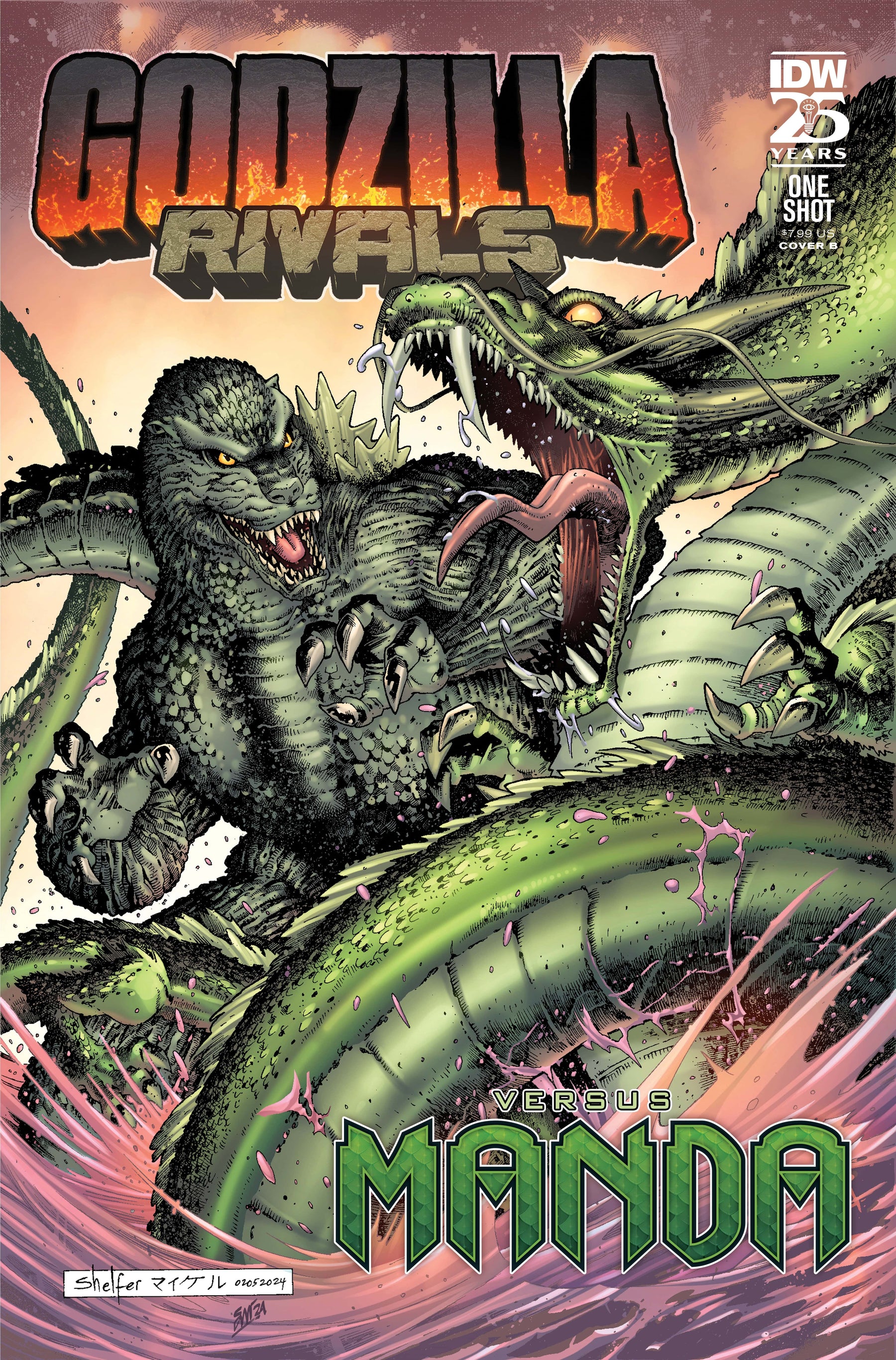 IDW Publishing Comic Books Godzilla Rivals: Vs. Manda Variant B (Shelfer) 82771403321200121 PRH-82771403321200121