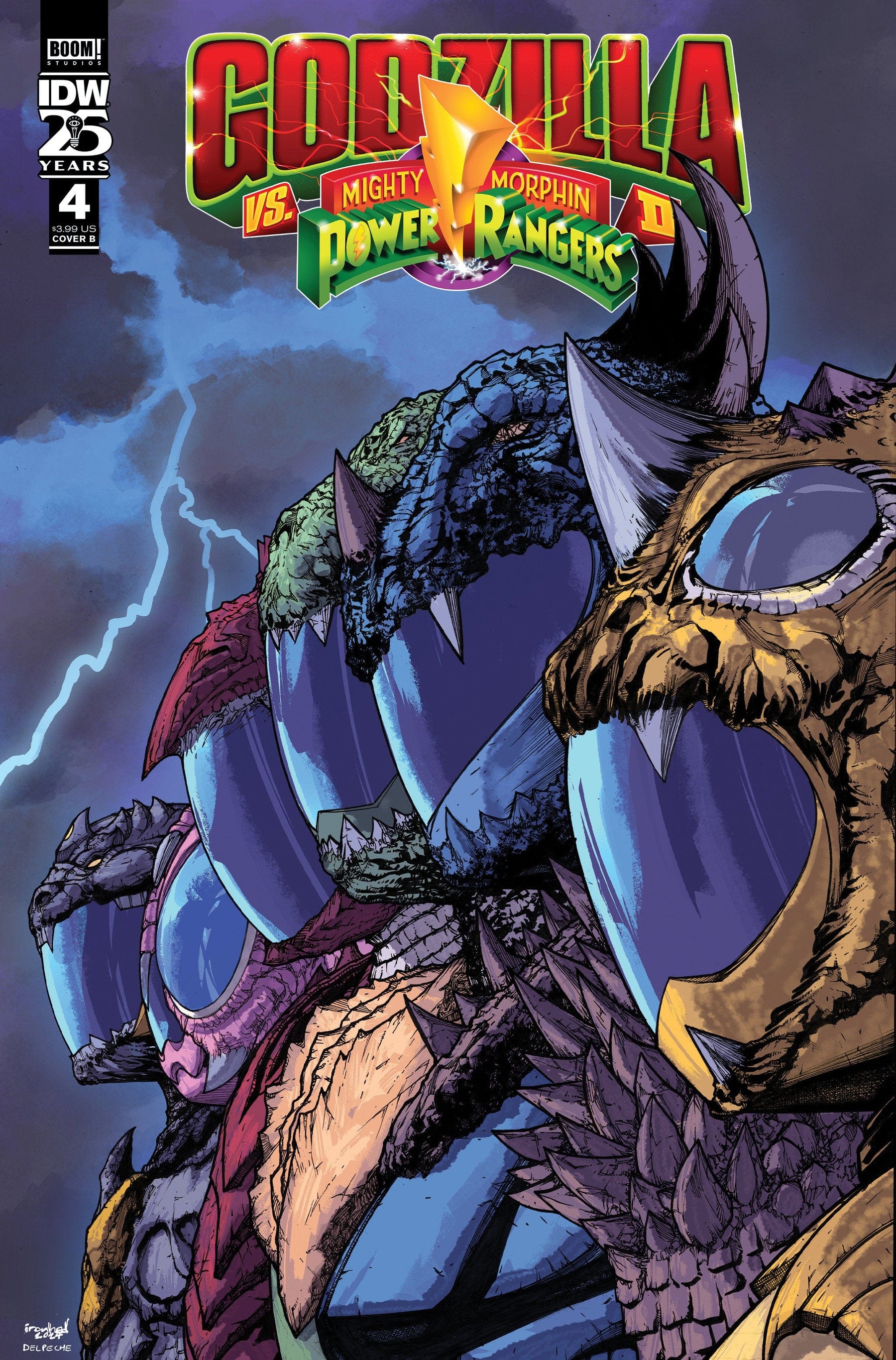 Godzilla Vs. The Mighty Morphin Power Rangers II #4 Variant B 
