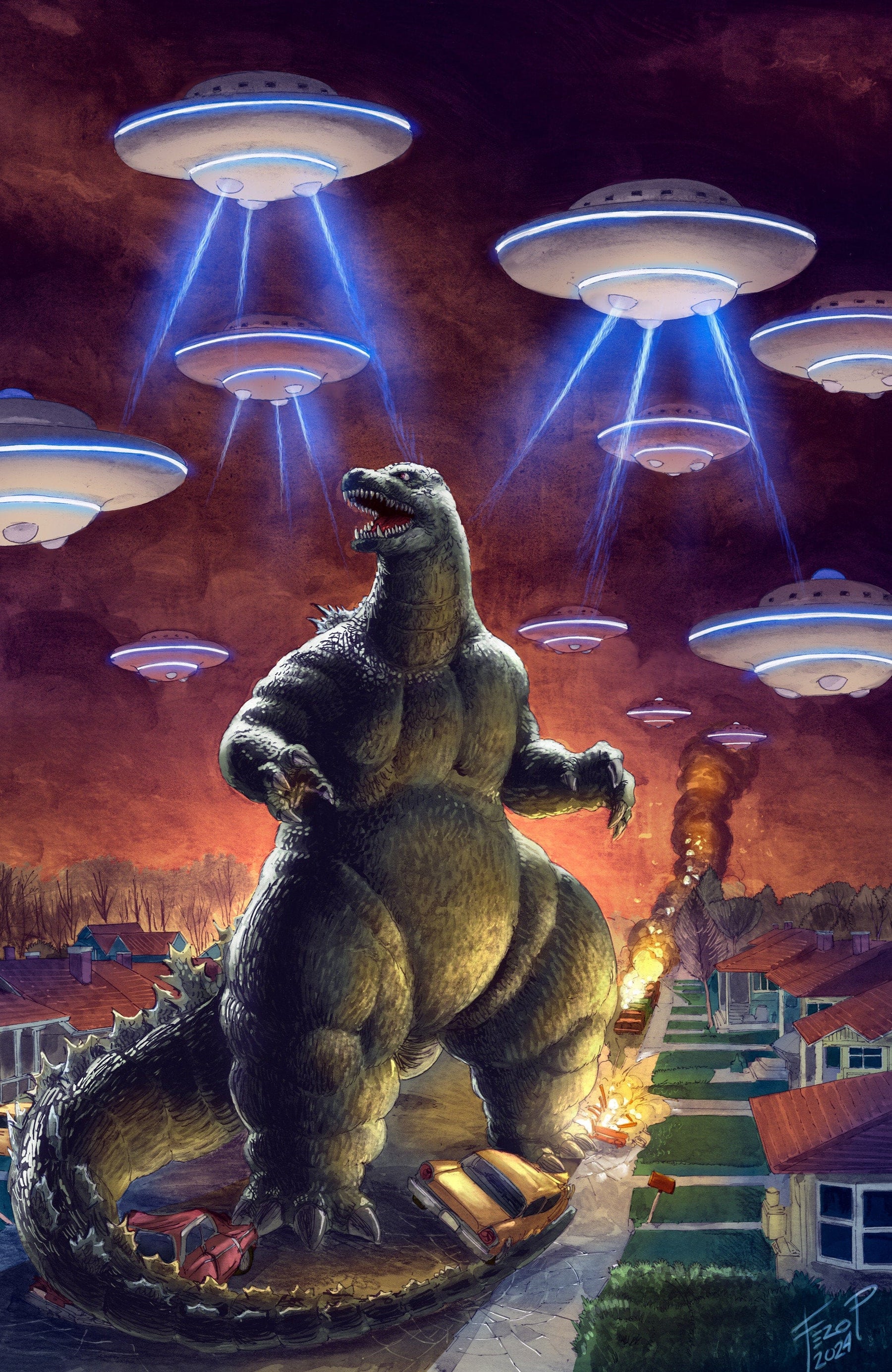 Godzilla: Here There Be Aliens #1 1:25 INCV Variant (Pe Full Art)