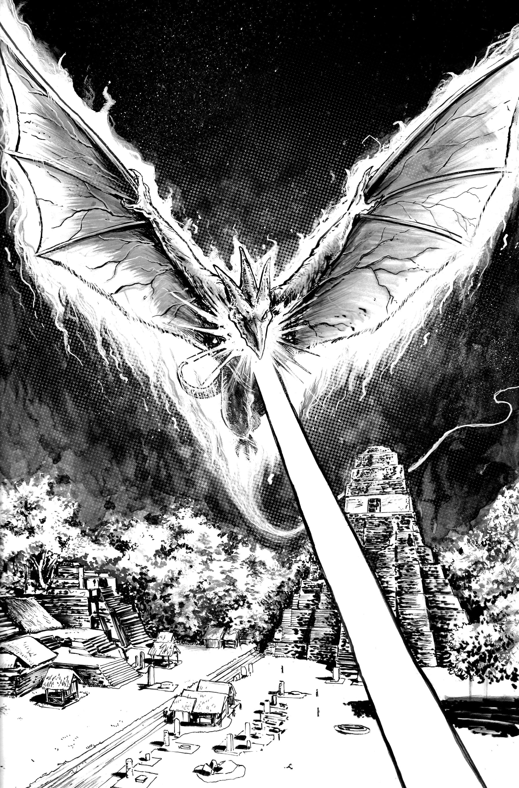 GODZILLA: HERE THERE BE DRAGONS II--SONS OF GIANTS #4 1:10 INCV (SMITH B&W  FULL ART)