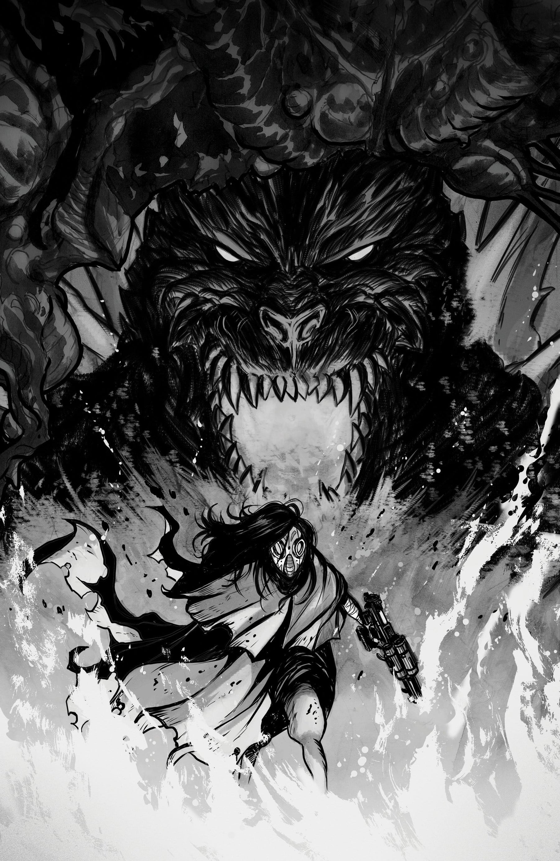 Godzilla: Revenge of the Deadzone [Kai-Sei Era] #2 1:10 INCV Variant RI (Tunica B&W Full Art) (Release Date: 11/25/2026)