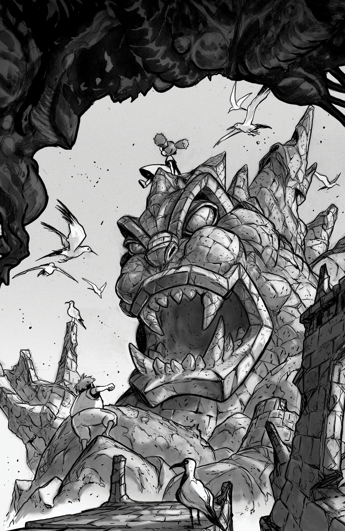 IDW Publishing Comic Books > Incentives Godzilla: Revenge of the Deadzone [Kai-Sei Era] #3 1:10 INCV Variant RI (Tunica B&W Full Art) (Release Date: 12/23/2026) 82771403598800331 PRH-82771403598800331