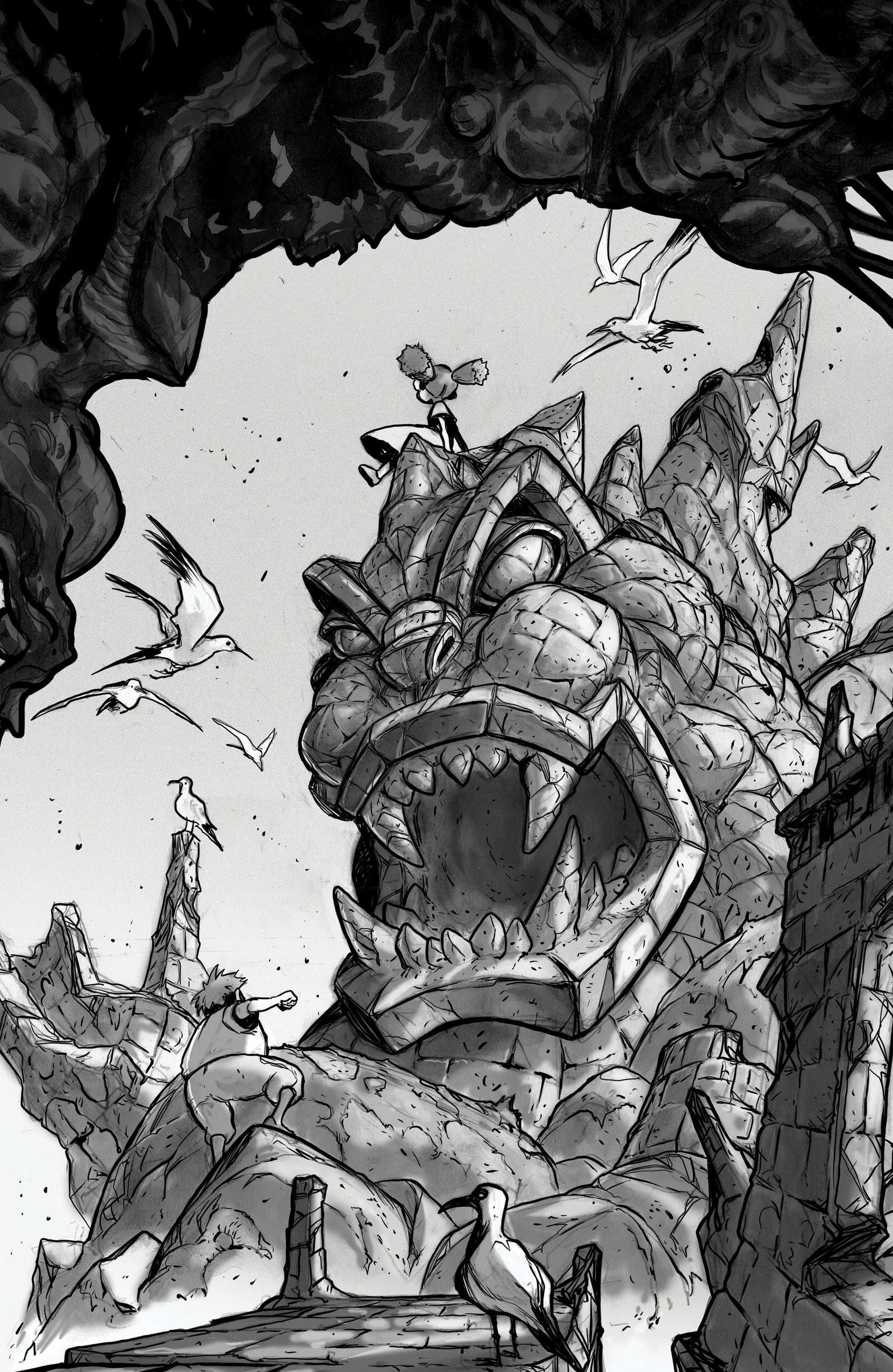 Godzilla: Revenge of the Deadzone [Kai-Sei Era] #3 1:10 INCV Variant RI (Tunica B&W Full Art) (Release Date: 12/23/2026)