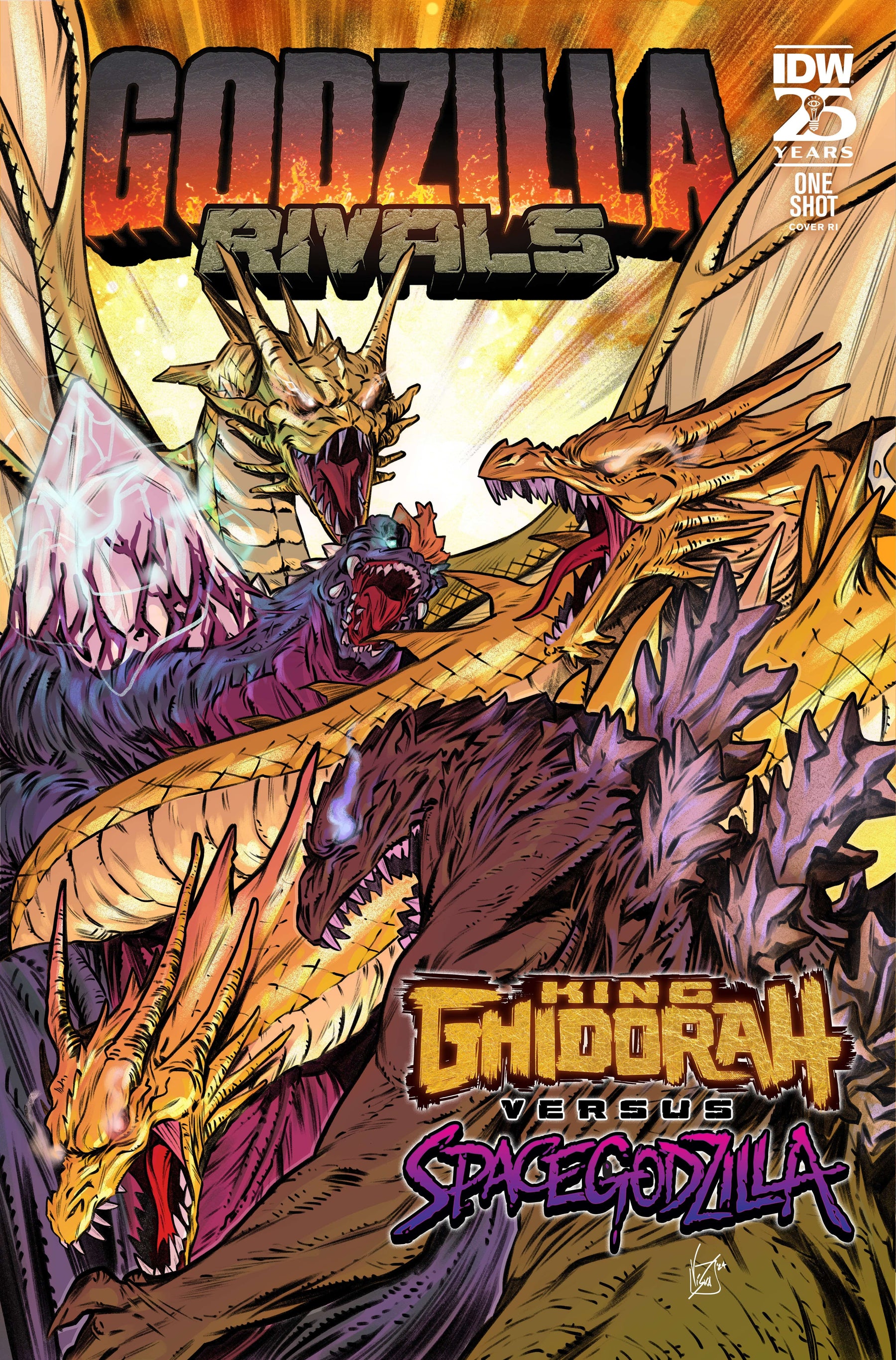 IDW Publishing Comic Books > Incentives Godzilla Rivals: King Ghidorah Vs. SpaceGodzilla Variant RI 1:10 INCV (Federici) 82771403366300131 PRH-82771403366300131