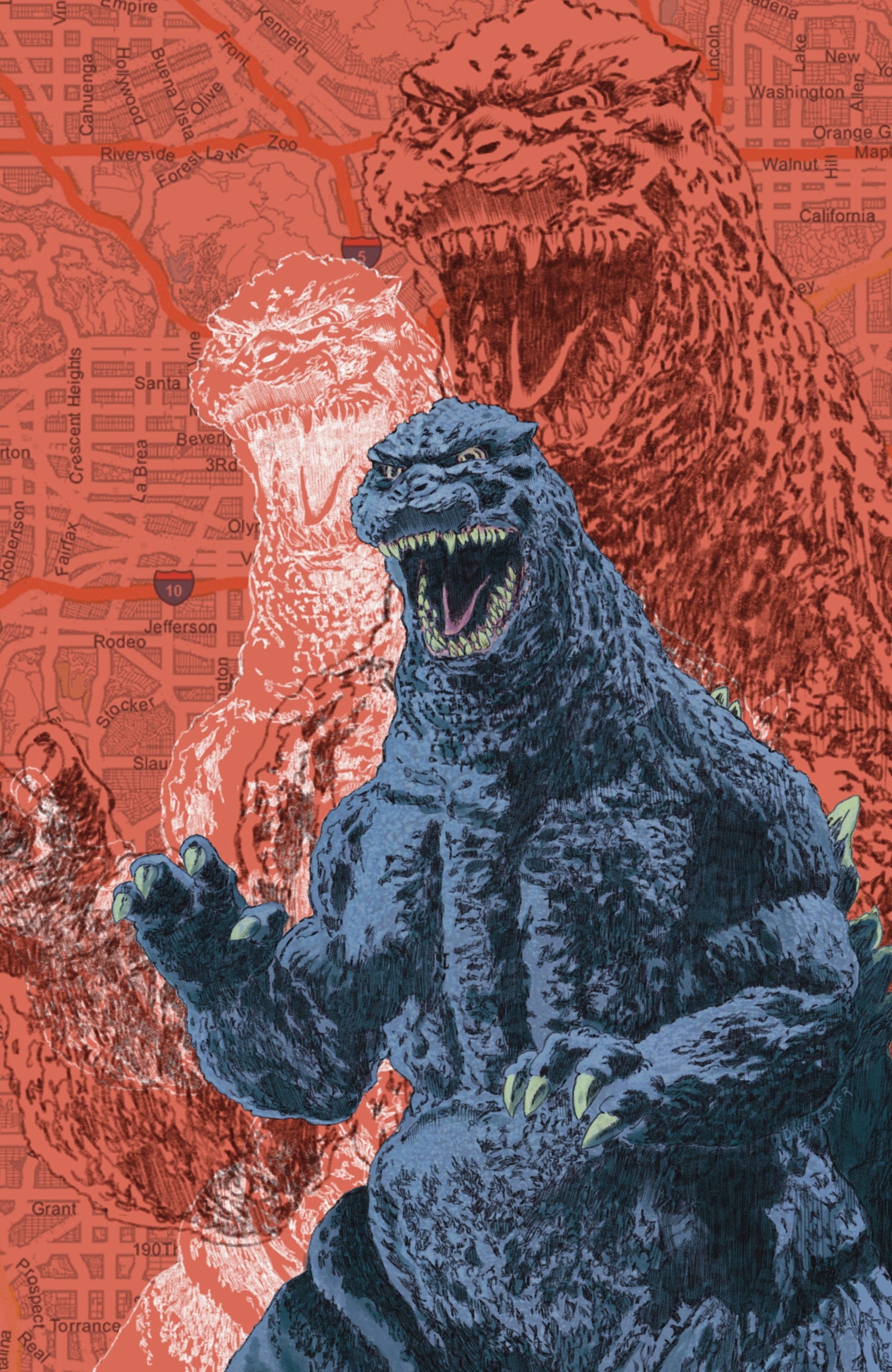 IDW Publishing Comic Books > Incentives Godzilla Vs. America: Los Angeles 1:50 INCV Variant RI (Baker) 82771403410300141 PRH-82771403410300141
