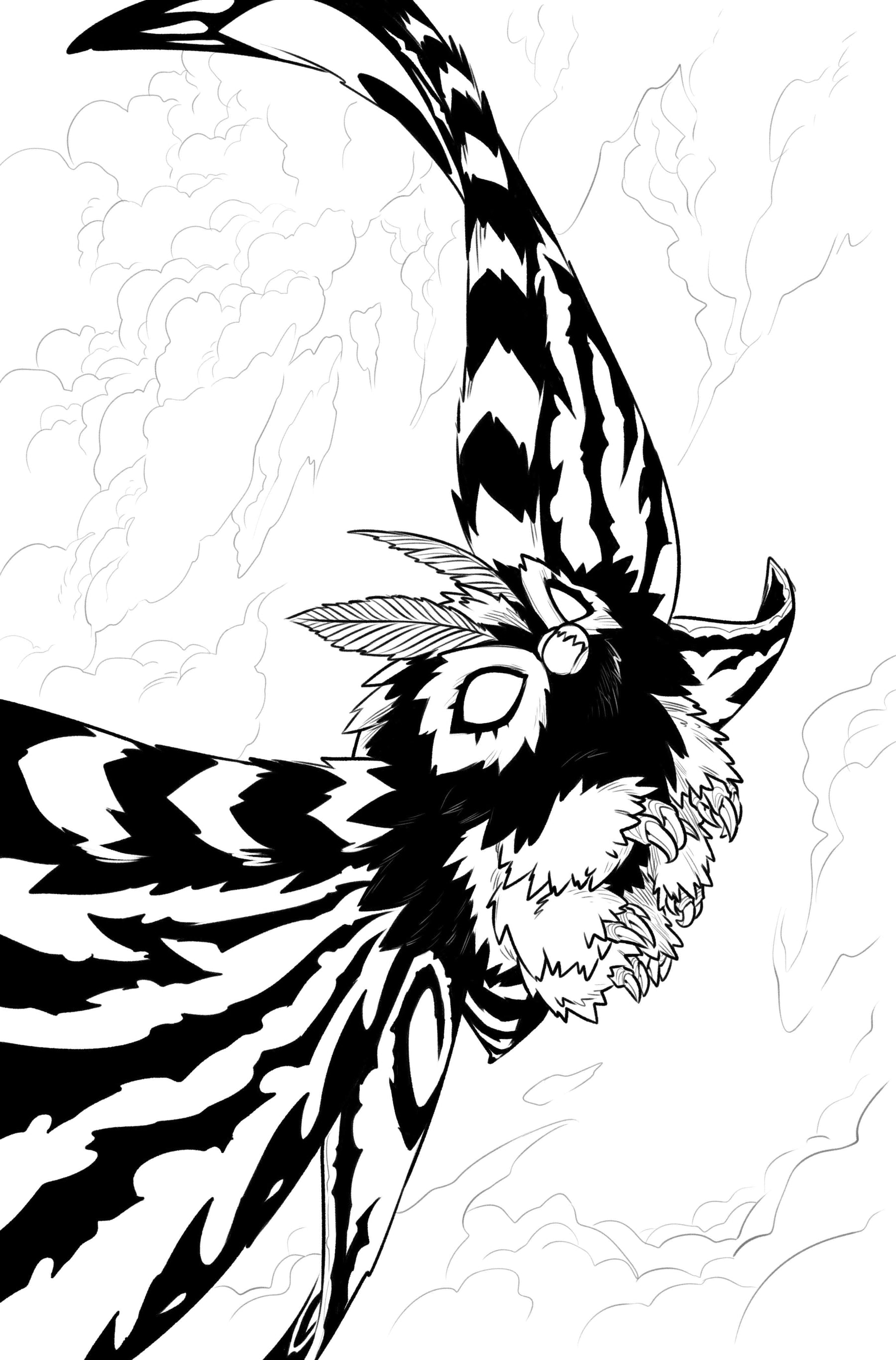 Mothra: Queen of the Monsters #3 1:50 INCV Variant (Campbell B&W Full Art)