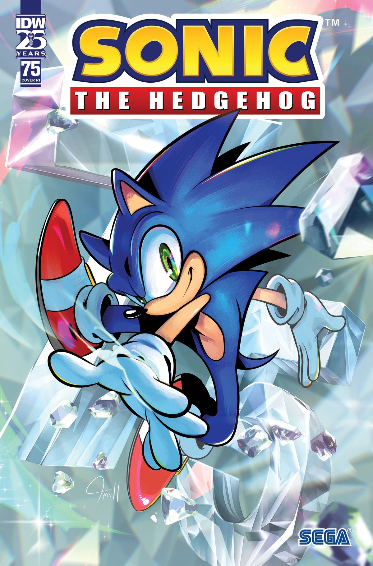 IDW Publishing Comic Books > Incentives Sonic the Hedgehog #75 Variant RI 1:50 INCV (Hesse) 82771401521807561 PRH-82771401521807561