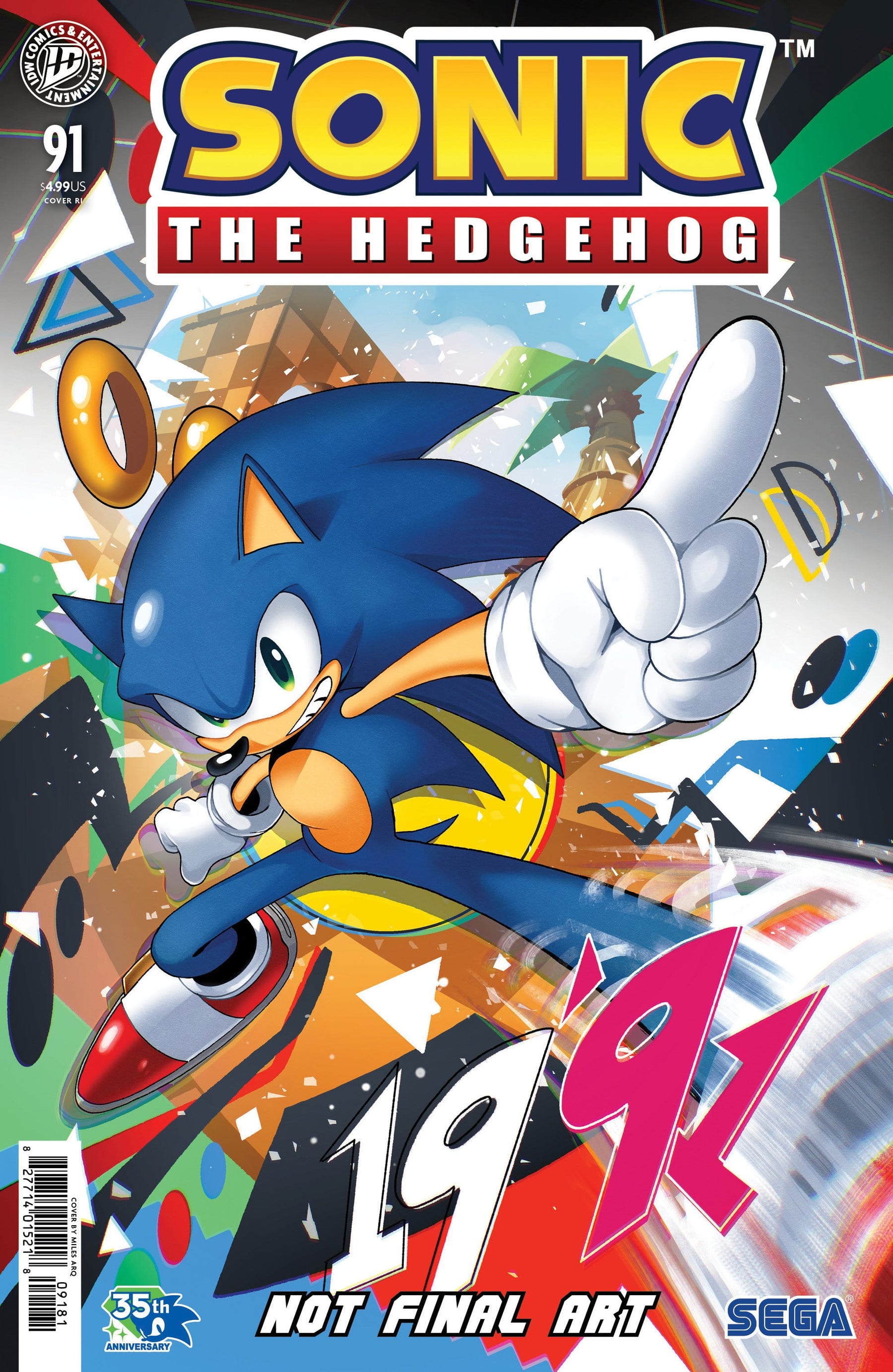 Sonic the Hedgehog #91 1:50 INCV Variant RI (Arq) (Release Date: 10/28/2026)