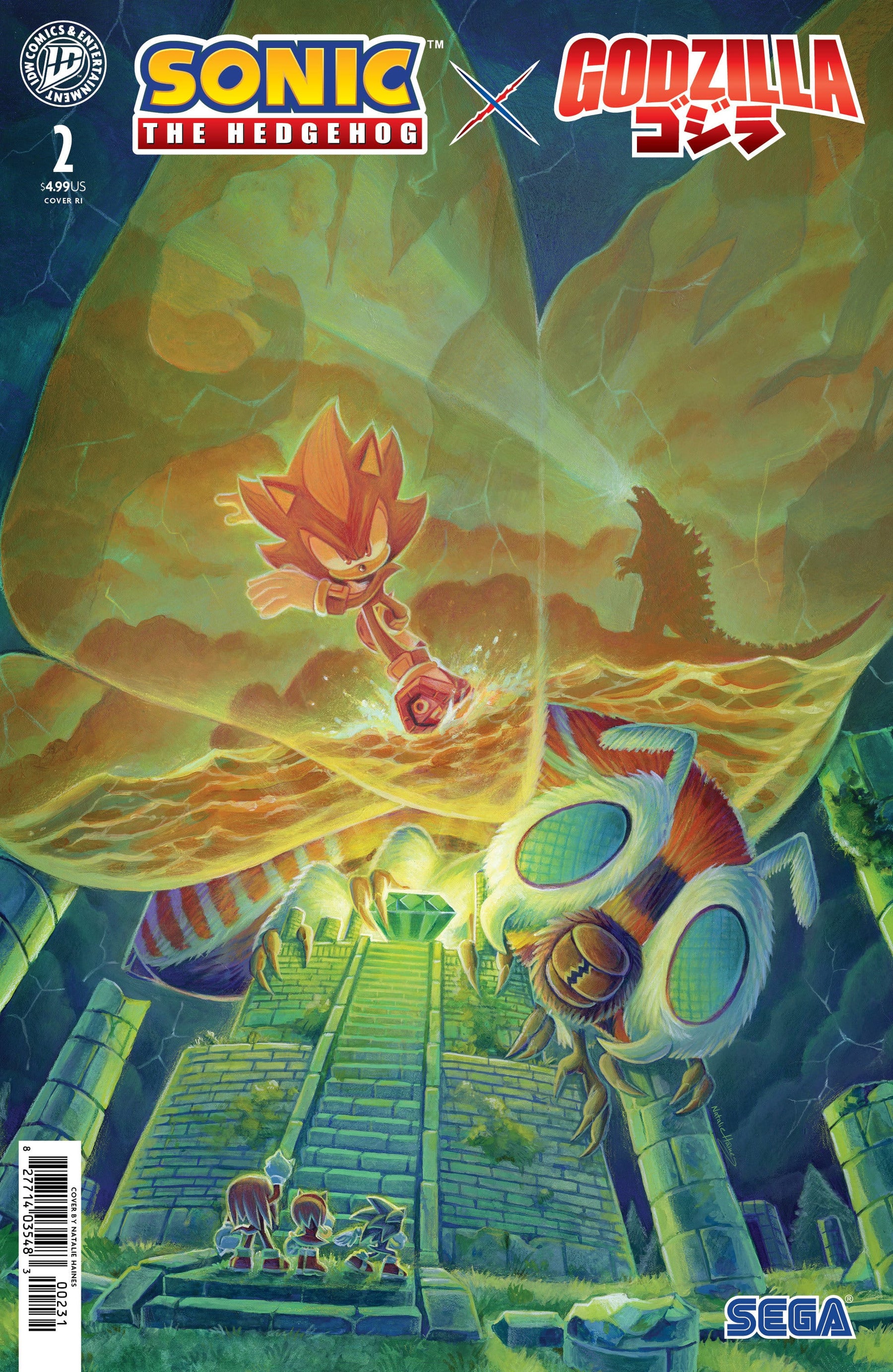 Sonic the Hedgehog x Godzilla #2 1:15 INCV Variant RI (Haines) (Release Date: 09/02/2026)
