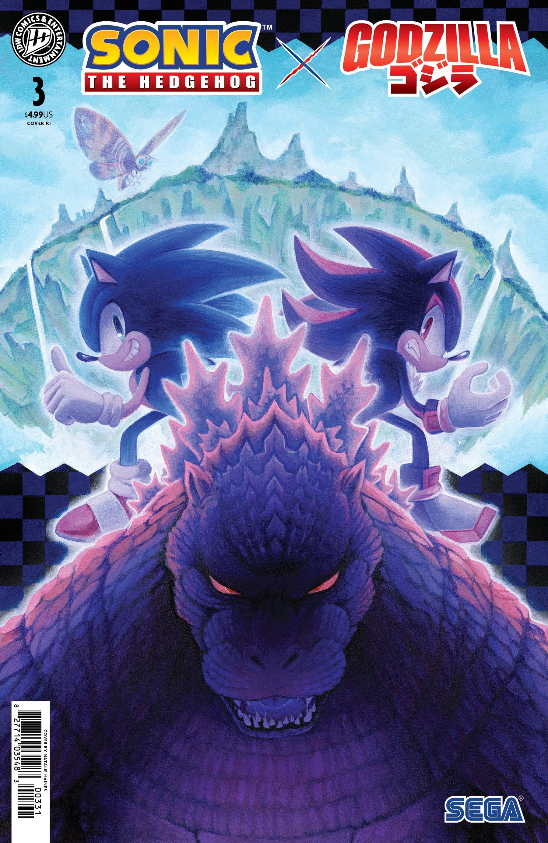 Sonic the Hedgehog x Godzilla #3 1:15 INCV Variant RI (Haines) (Release Date: 10/14/2026)