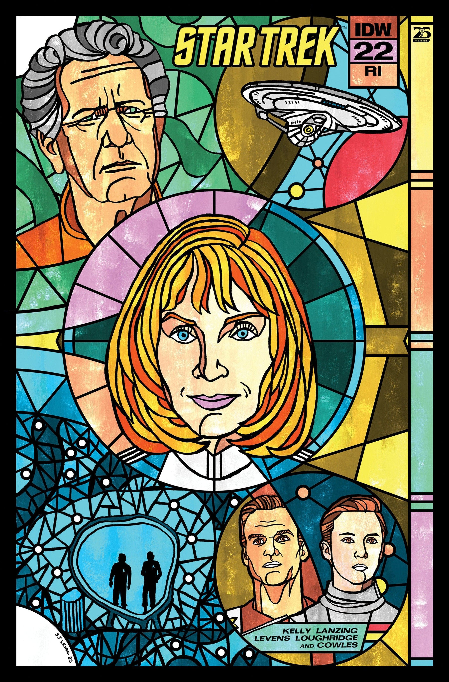 Star Trek #22 1:10 INCV Variant (Lendl Connecting Stained Glass Variant)