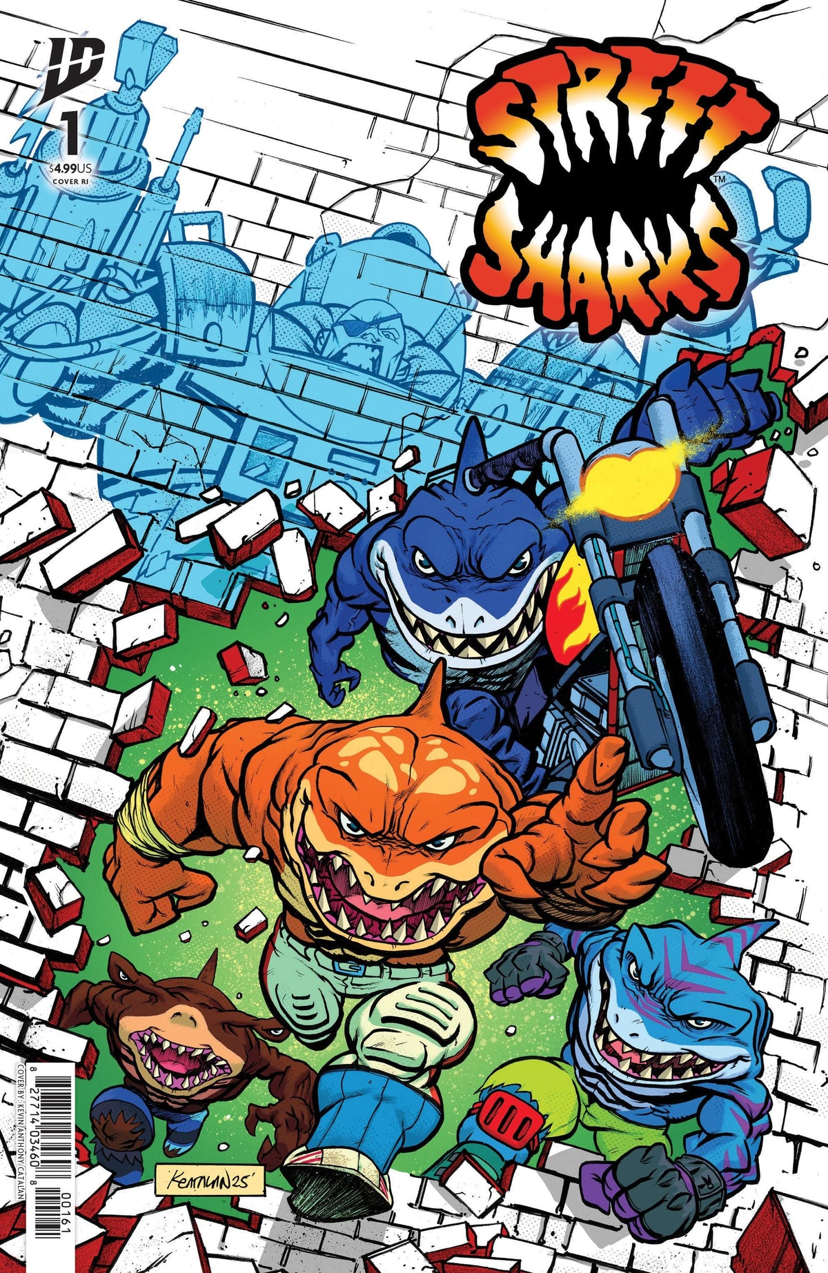 IDW Publishing Comic Books > Incentives Street Sharks #1 1:25 INCV Variant RI (Catalan) 82771403460800161 PRH-82771403460800161