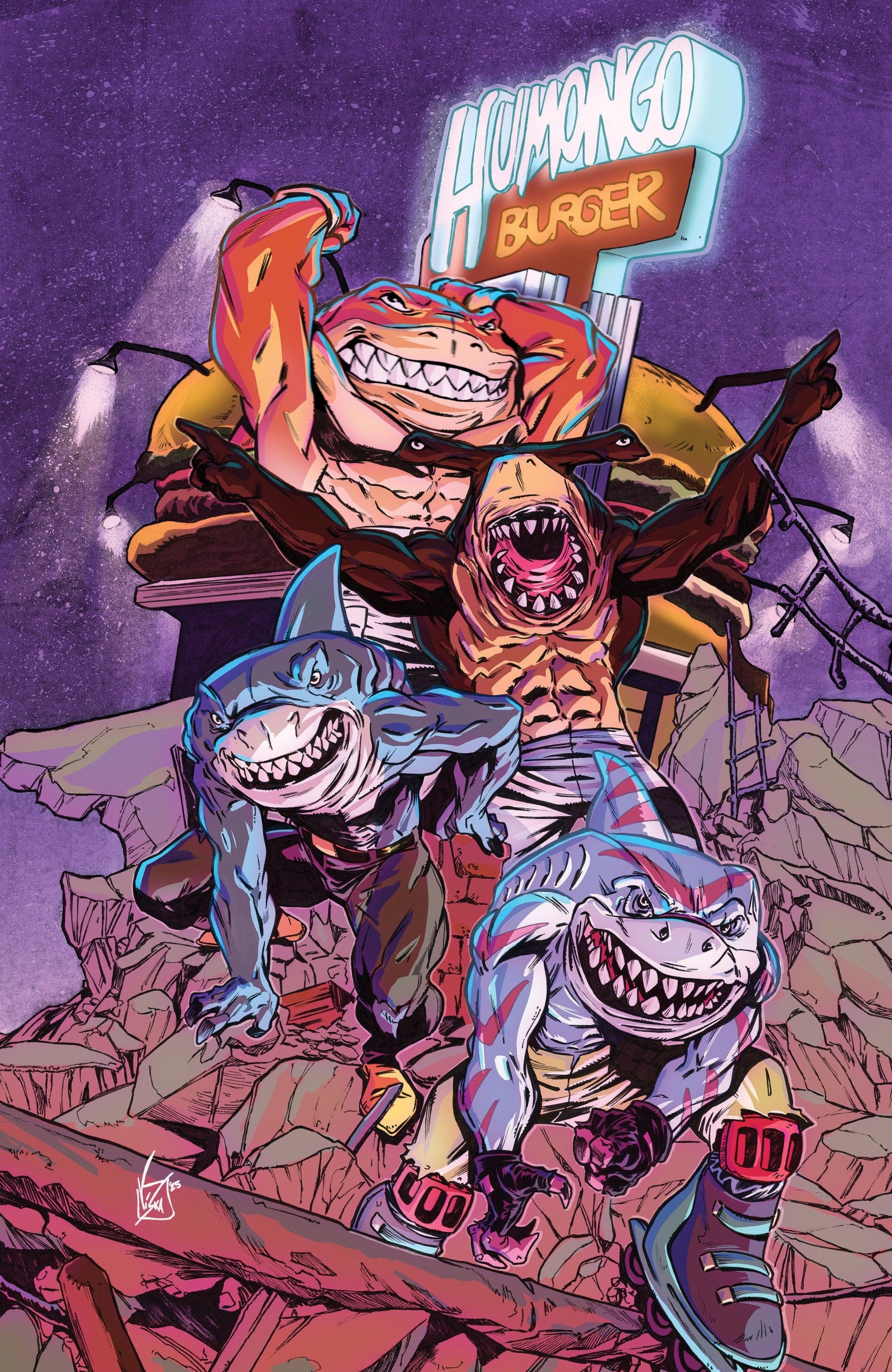 Street Sharks #4 1:25 INCV (Federici Full Art)