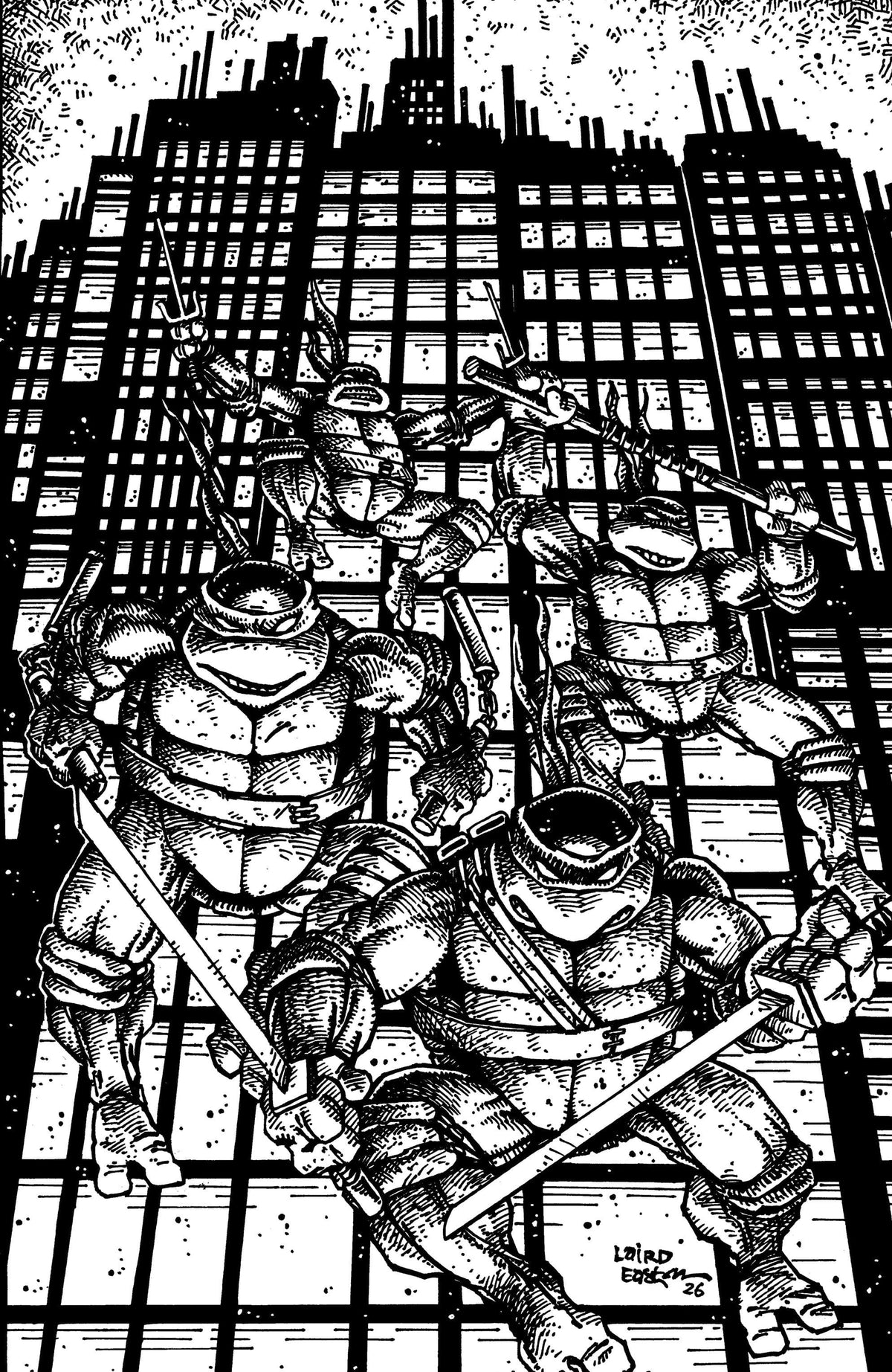 IDW Publishing Comic Books > Incentives Teenage Mutant Ninja Turtles #20: 300th Issue Special 1:25 INCV Varian RI (Eastman & Laird Full Art B&W) 82771403315102081 PRH-82771403315102081