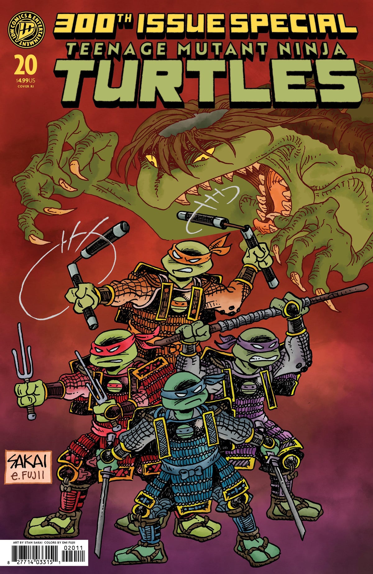 IDW Publishing Comic Books > Incentives Teenage Mutant Ninja Turtles #20: 300th Issue Special 1:50 INCV Varian RI (Sakai) 82771403315102091 PRH-82771403315102091