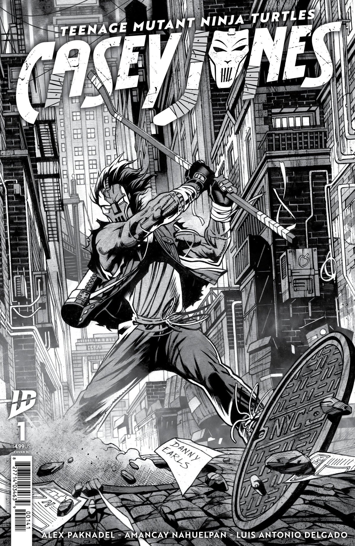 IDW Publishing Comic Books > Incentives Teenage Mutant Ninja Turtles: Casey Jones #1 1:25 INCV Variant RI (Earls B&W) 82771403463900141 PRH-82771403463900141