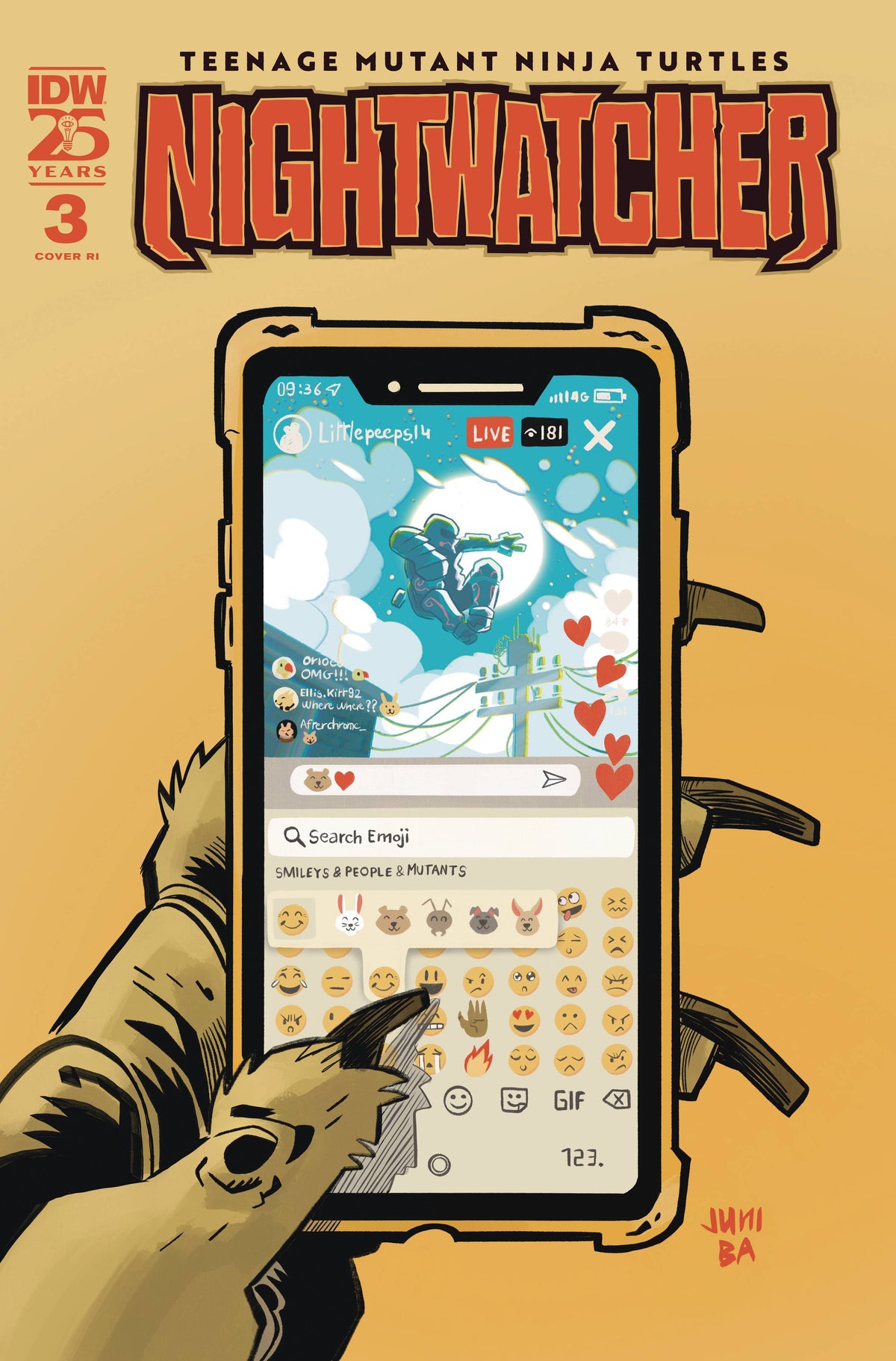 IDW Publishing Comic Books > Incentives TEENAGE MUTANT NINJA TURTLES: NIGHTWATCHER #3 1:10 INCV (BA) 82771403341000131 PRH-82771403331100331