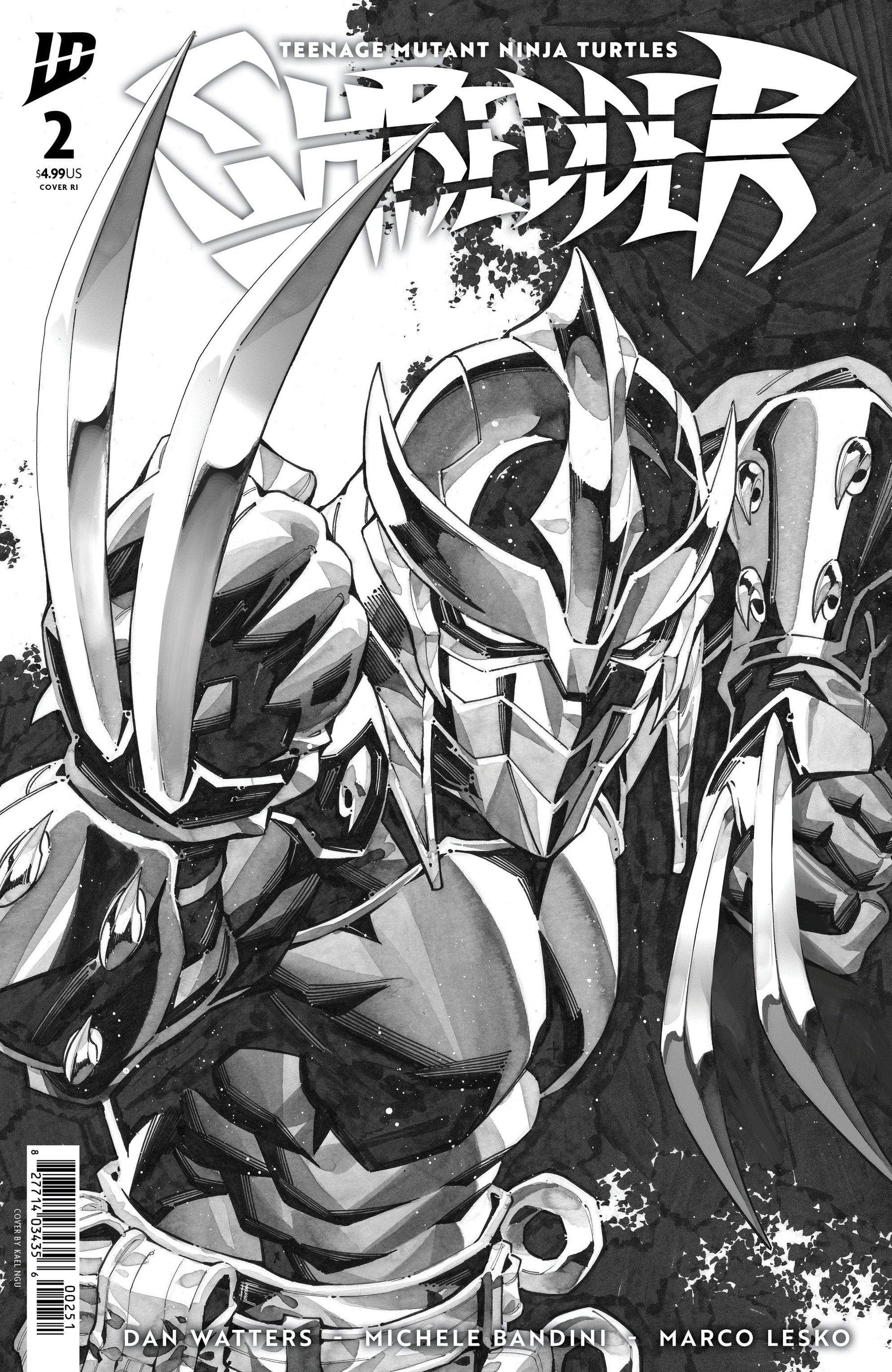 Teenage Mutant Ninja Turtles: Shredder #2 1:25 INCV Variant RI (Ngu B&W)