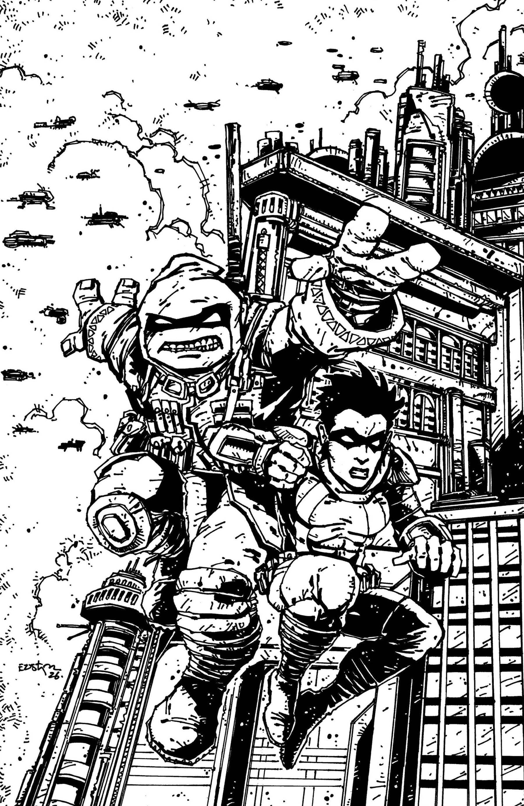 IDW Publishing Comic Books > Incentives Teenage Mutant Ninja Turtles: The Last Ronin--Training Day 1:50 INCV Varian RI (Eastman Full Art B&W) 82771403551300161 PRH-82771403551300161