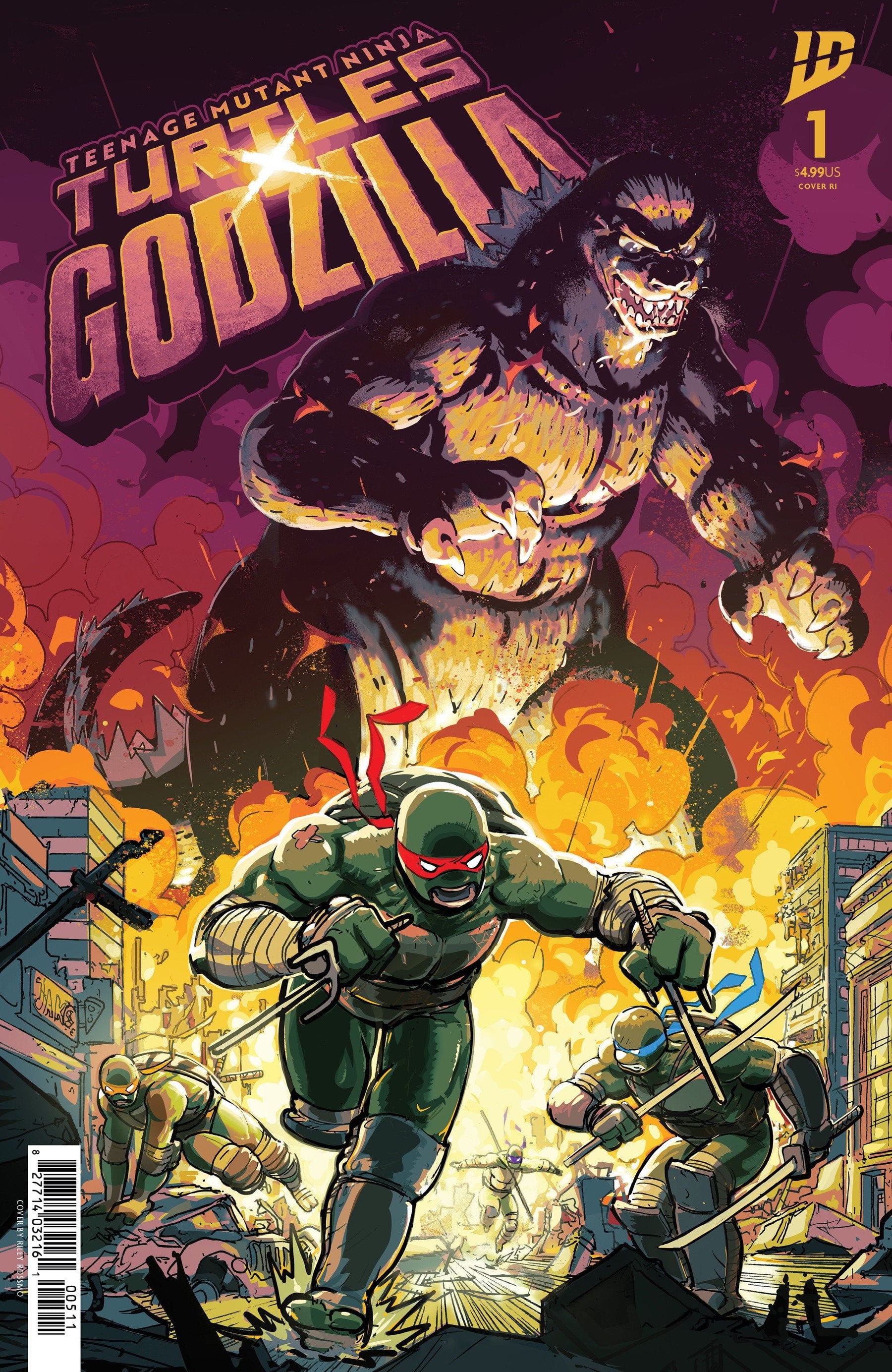 Teenage Mutant Ninja Turtles x Godzilla #1 1:100 INCV Variant (Rossmo)
