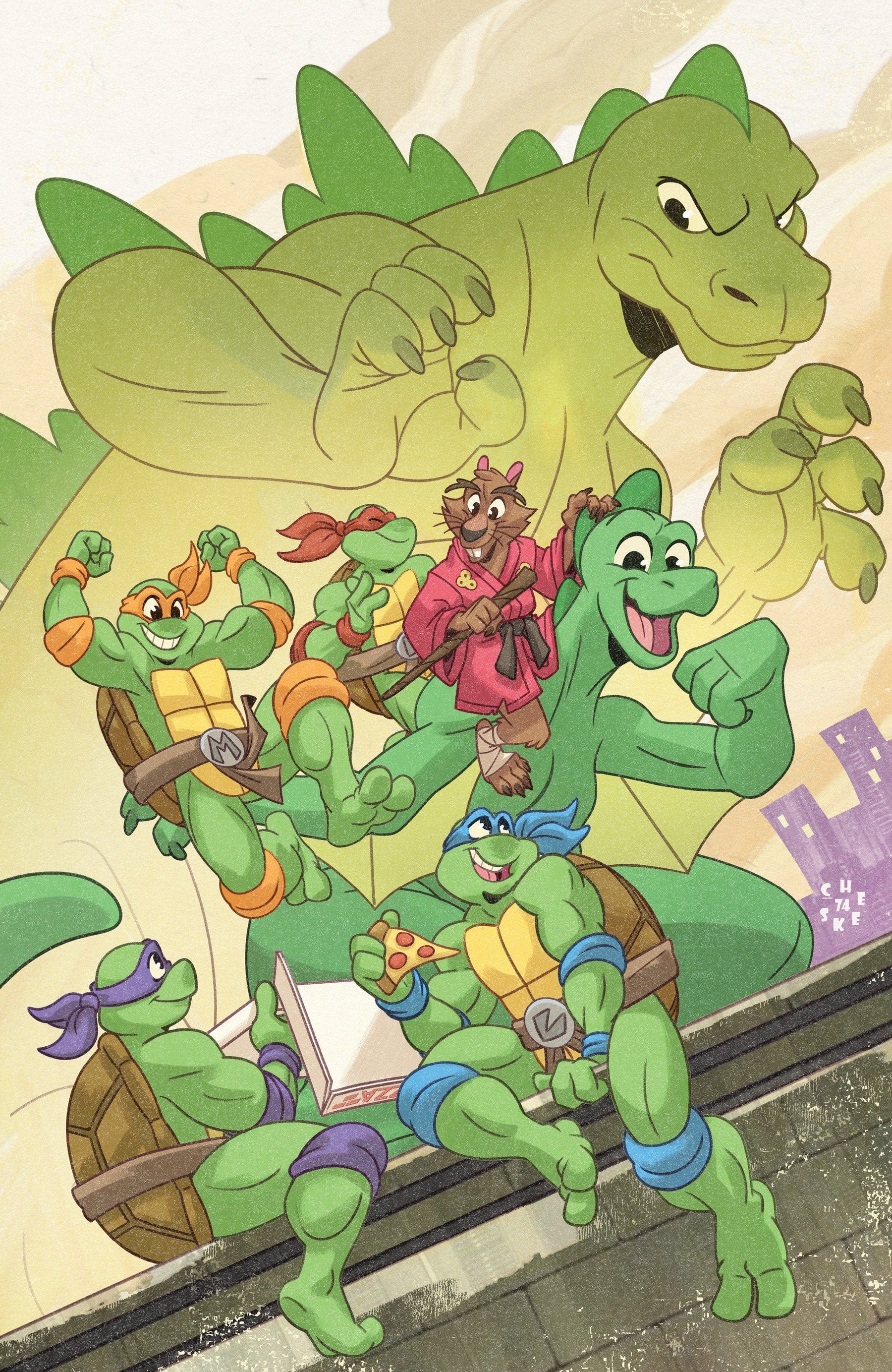 Teenage Mutant Ninja Turtles x Godzilla #1 1:50 INCV Variant (Galloway Full Art)