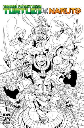 IDW Publishing Comic Books > Incentives TEENAGE MUTANT NINJA TURTLES X NARUTO #1 1:100 INCV (JIMENEZ B&W) 82771403359500211 PRH-82771403359500111