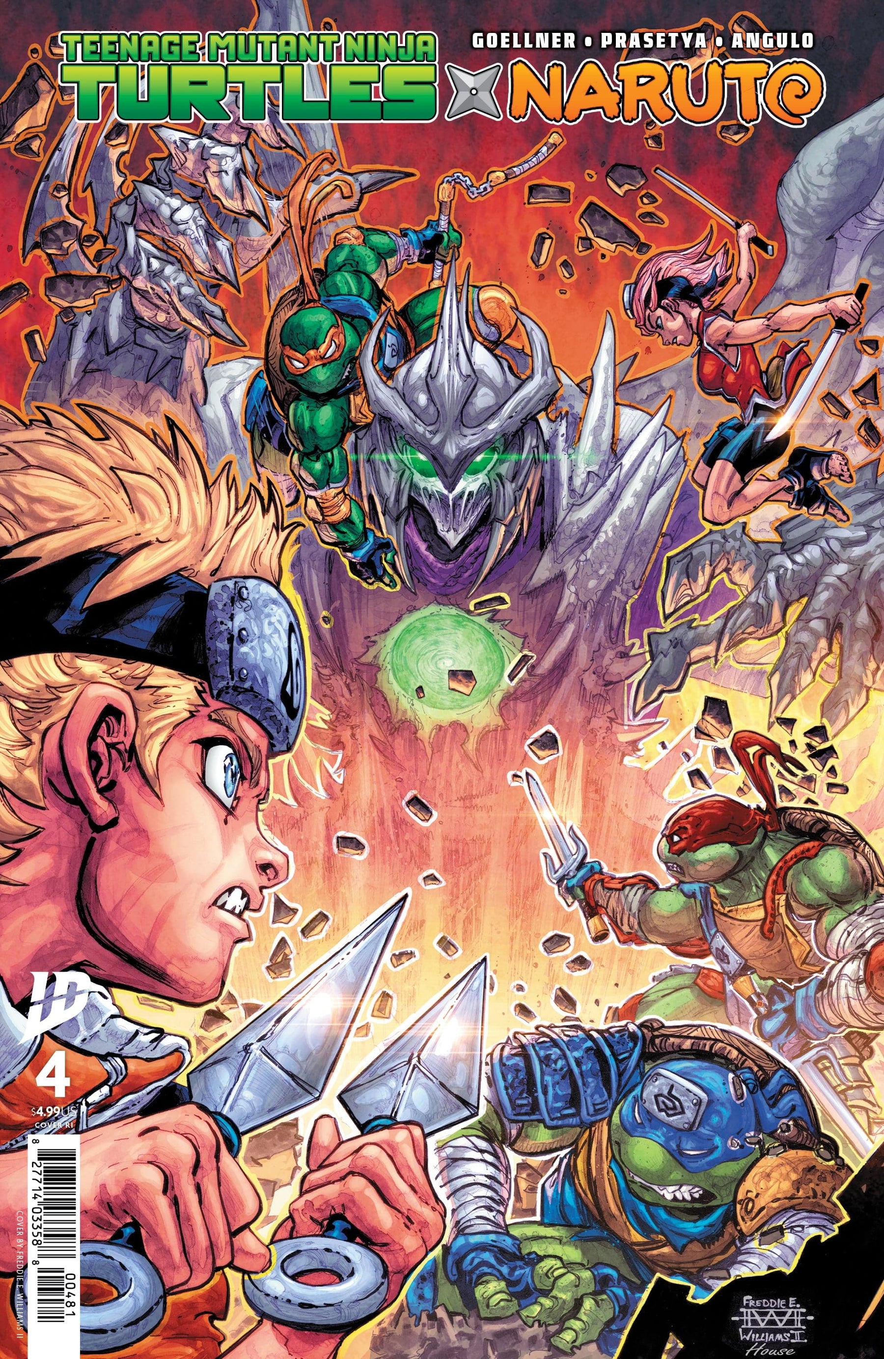 Teenage Mutant Ninja Turtles x Naruto #4 1:100 INCV Variant (Williams II)