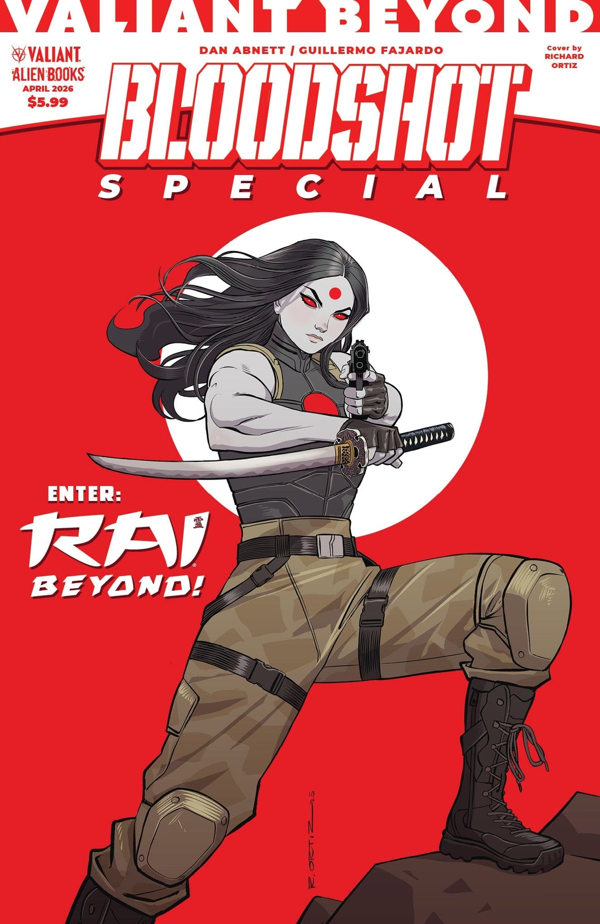 IDW Publishing Comic Books > Incentives Valiant Beyond: Bloodshot: Special 1:15 Variant RI (Ortiz Full Art) 73238818404000131 PRH-73238818404000131