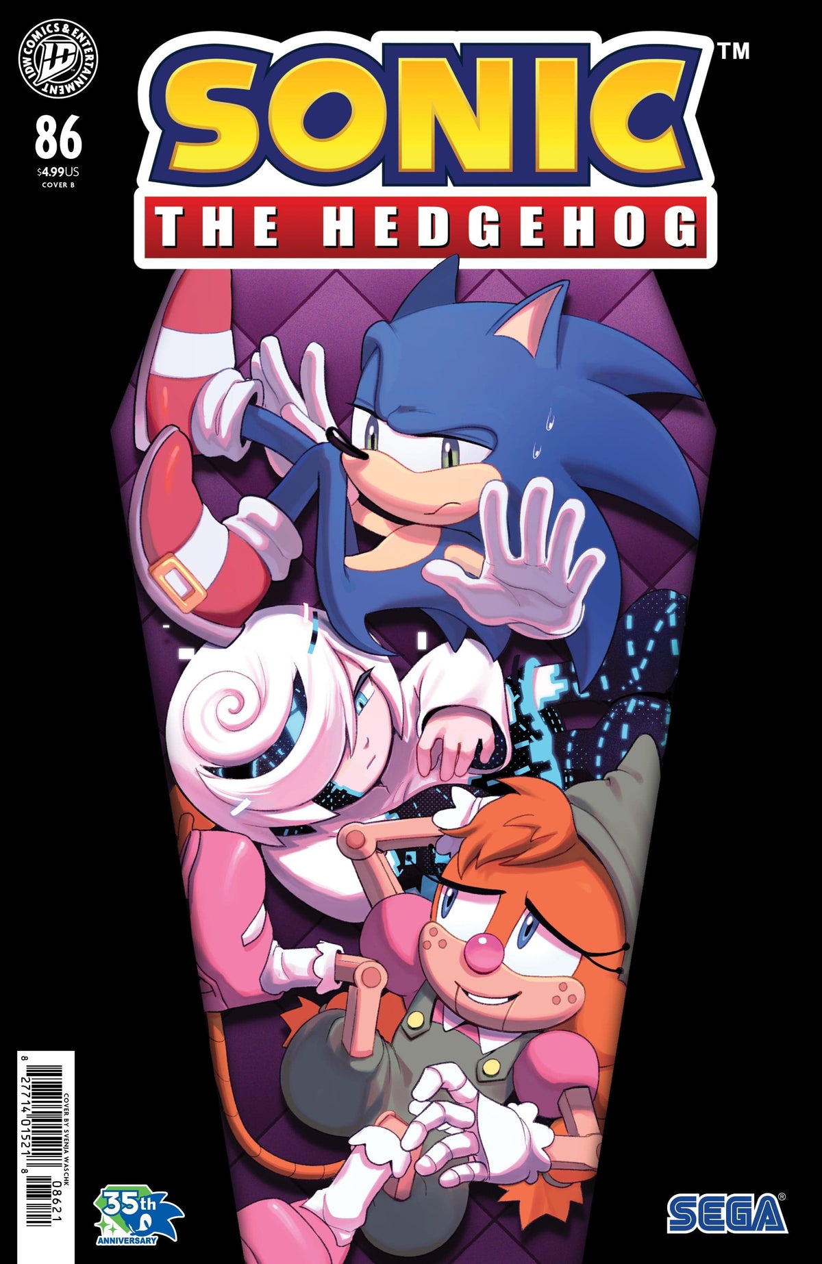 IDW Publishing Comic Books Sonic the Hedgehog #86 Variant B (Waschk) 82771401521808621 PRH-82771401521808621